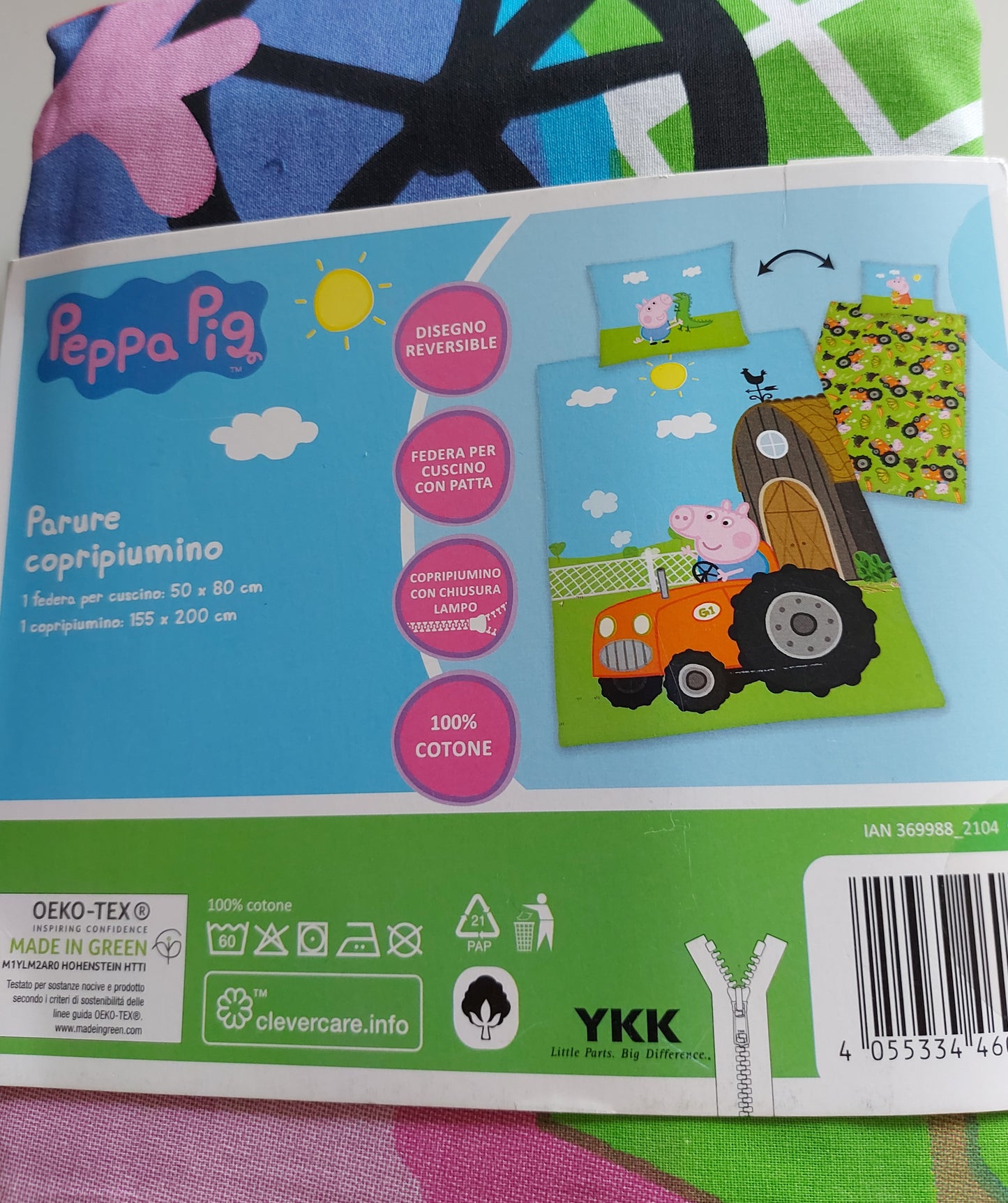 ,,PeppaPig" medvilninis patalynės komplektas (155/200).