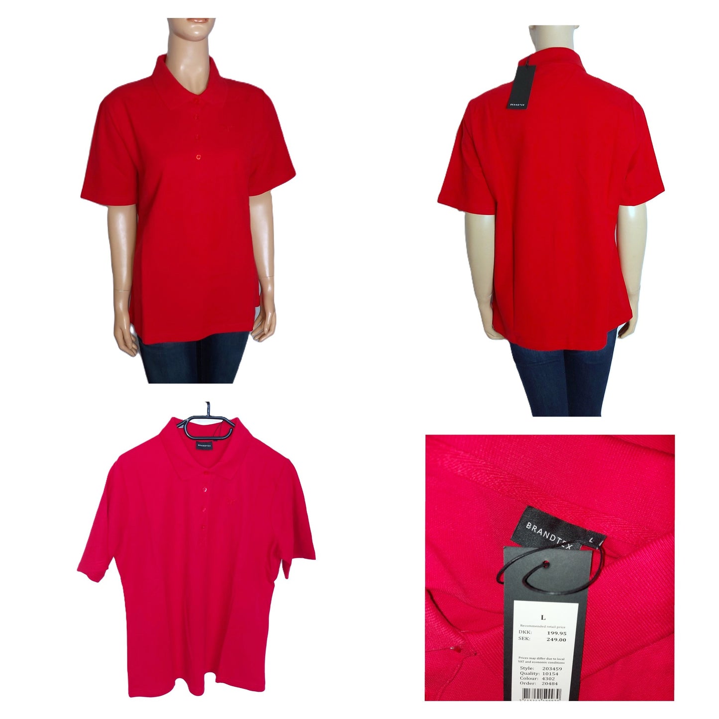,,Brandtex" trikotažiniai polo marškinėliai (L-2XL dydžiui).
