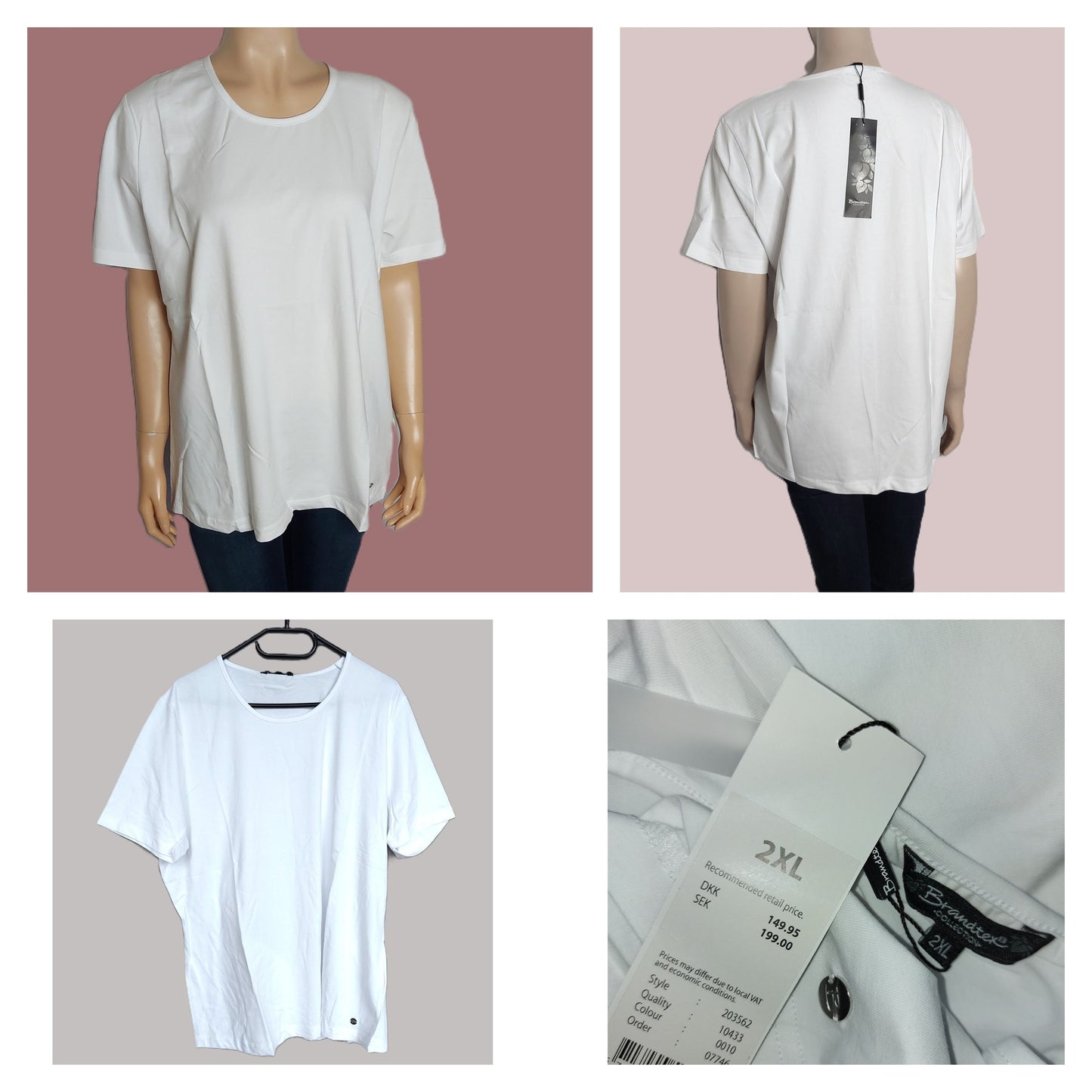 ,,Brandtex" trikotažiniai marškinėliai (2XL-4XL).