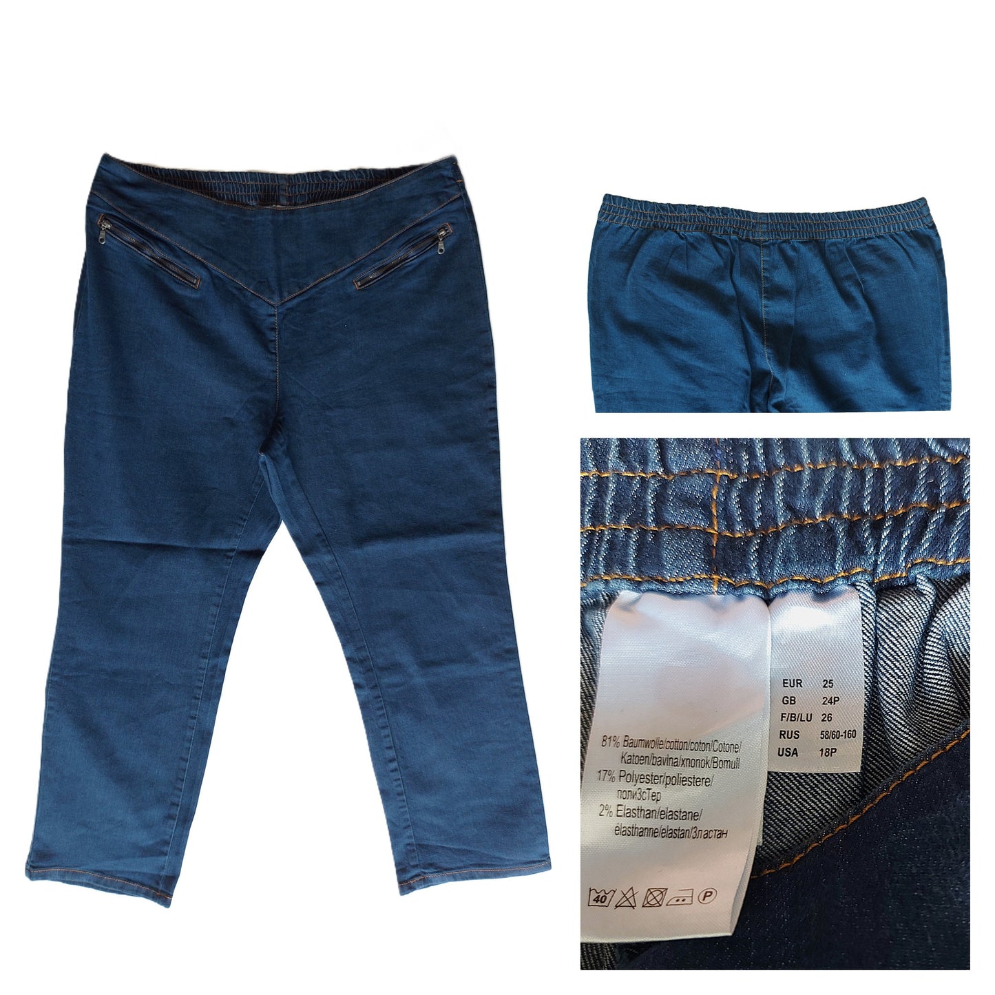 Vokiški džinsai tiesiais galais (52 dydis).