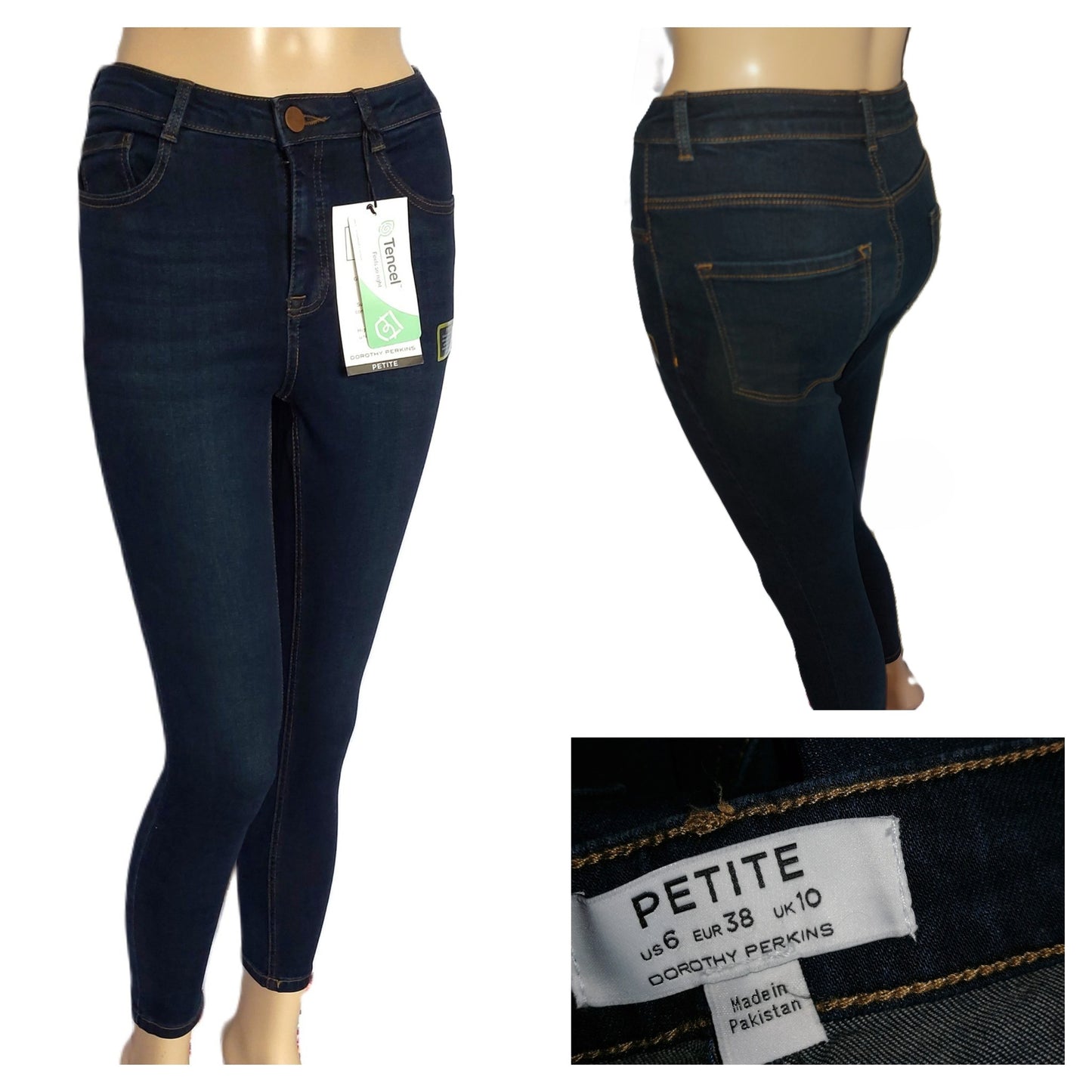 ,,DOROTHY PERKINS" aptempti Petite stiliaus džinsai (38 dydis).