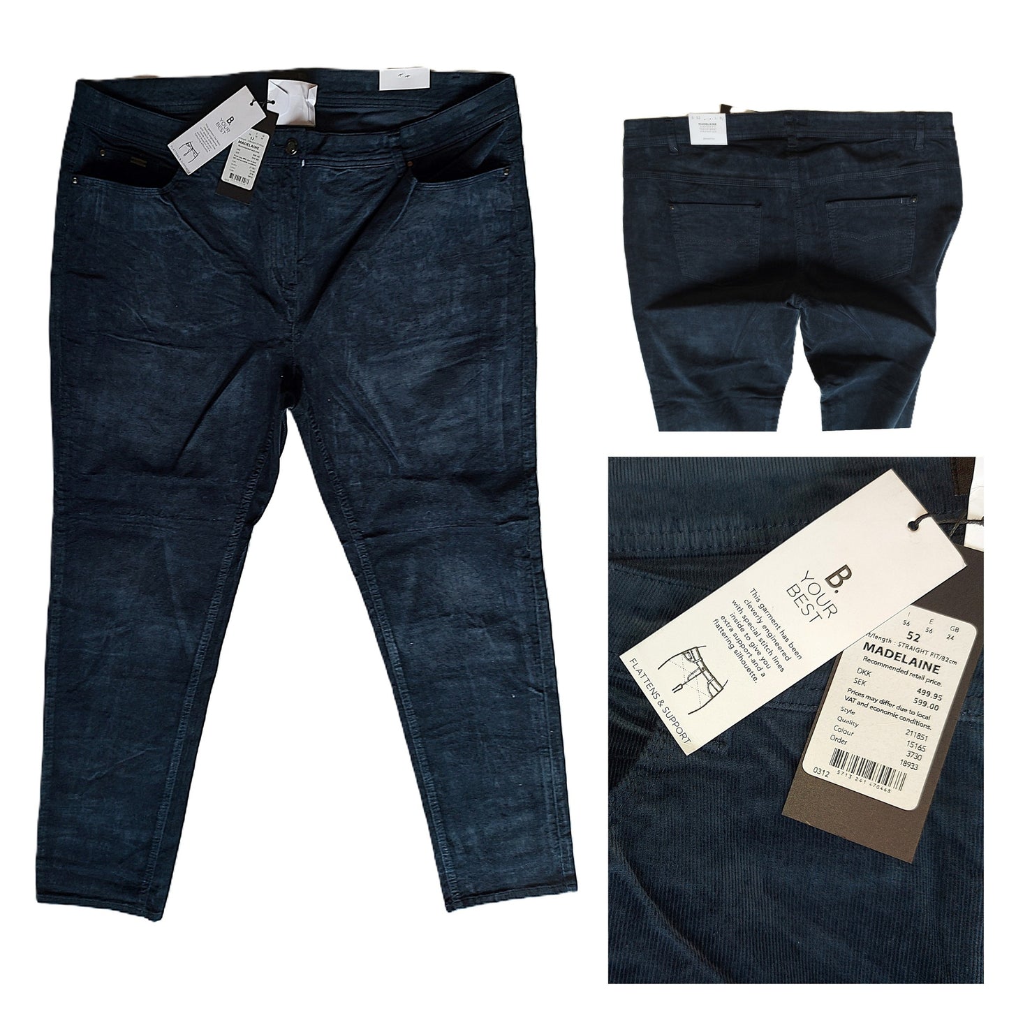 ,,Brandtex" smulkaus velveto kelnės (52 dydis).