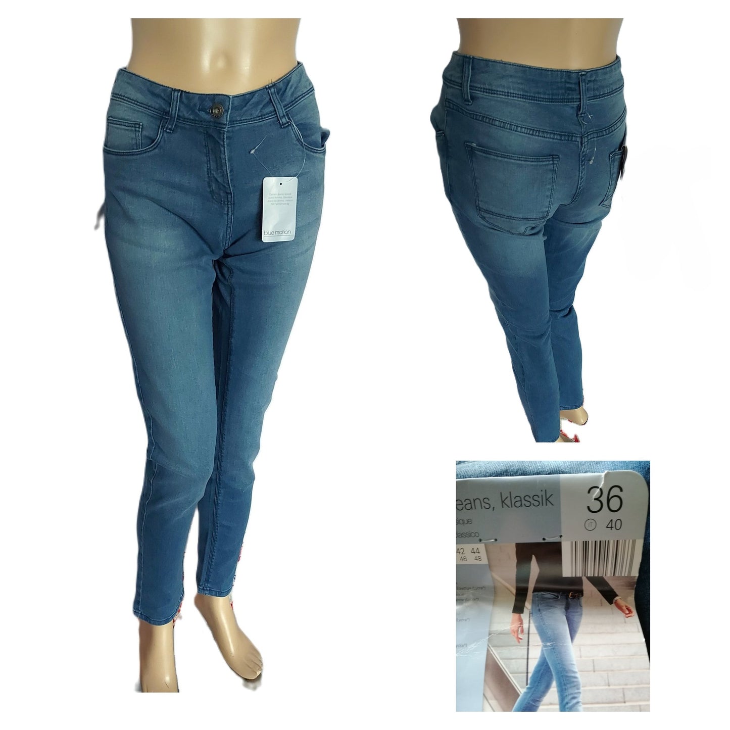 ,,BLUE MOTION" tamprūs džinsai.