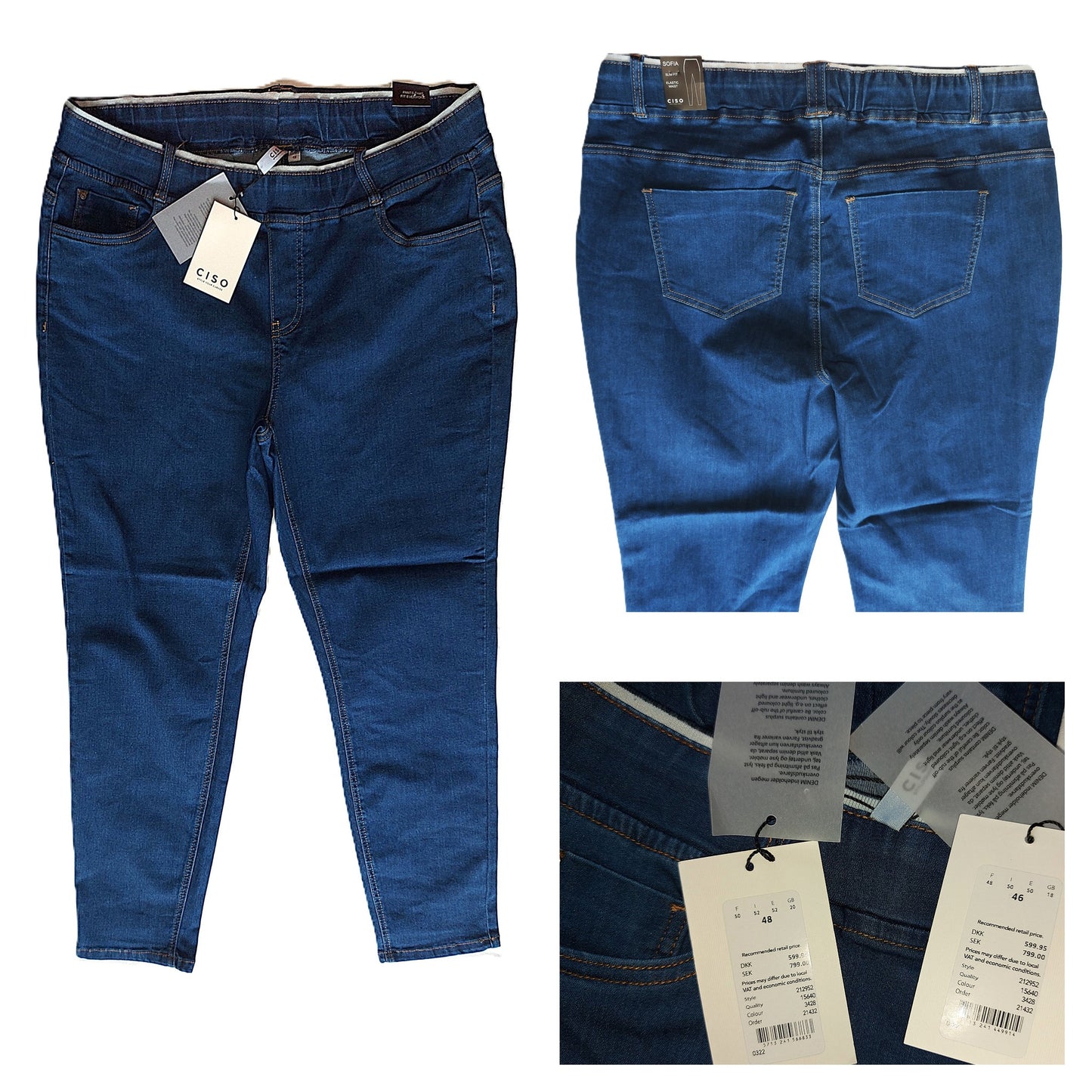 ,,CISO" siauri Slim fit stiliaus džinsai (3XL-5XL).