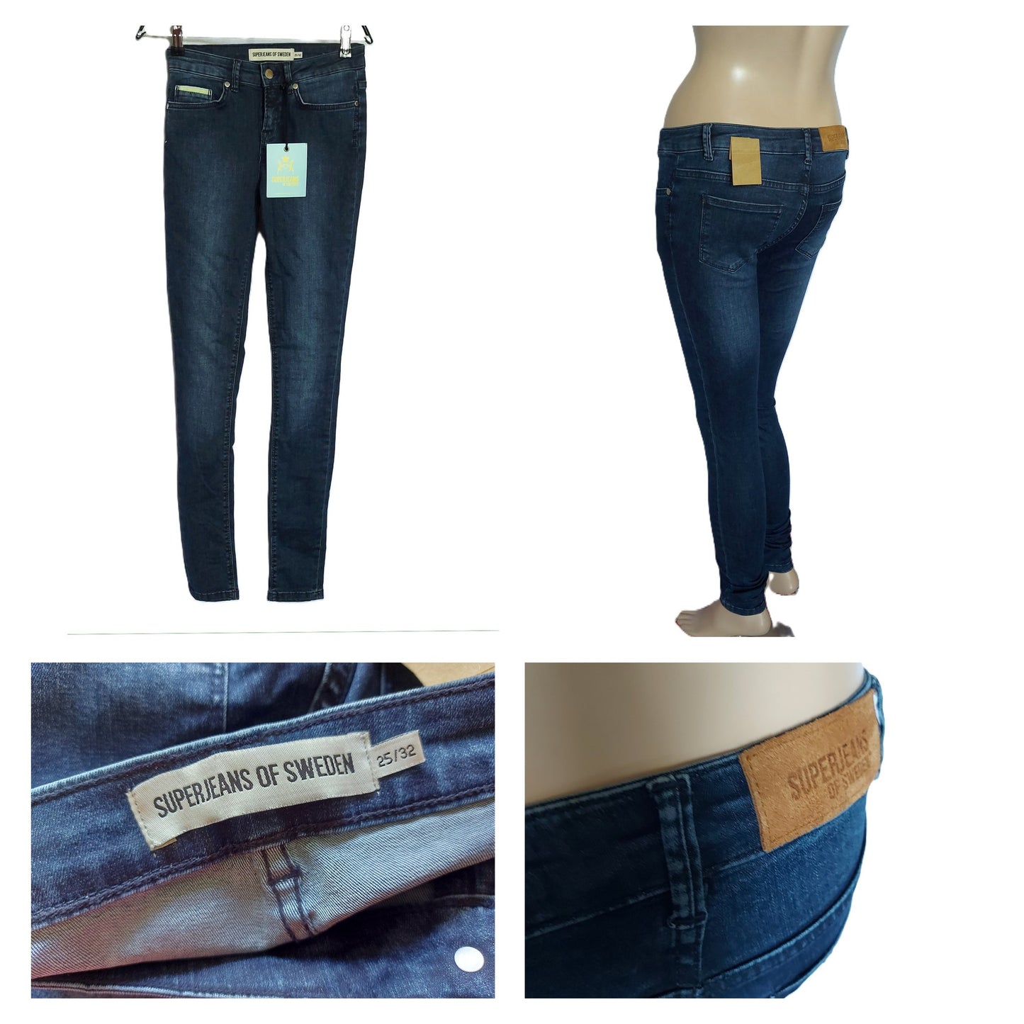 ,,SUPERJEANS OF SWEDEN" siauri džinsai (32/ 25 dydis).