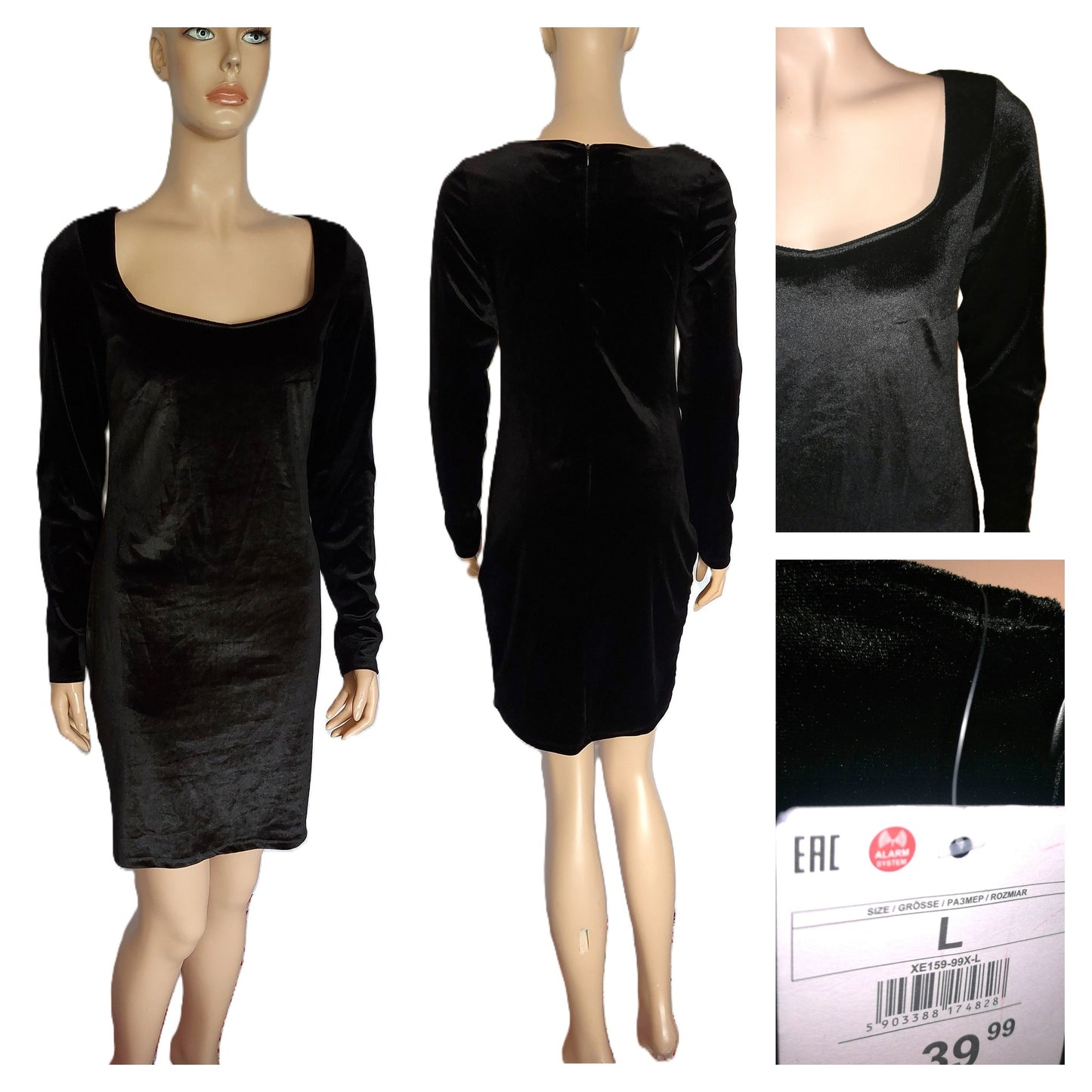 ,,SINSAY" veliūrinė suknutė.