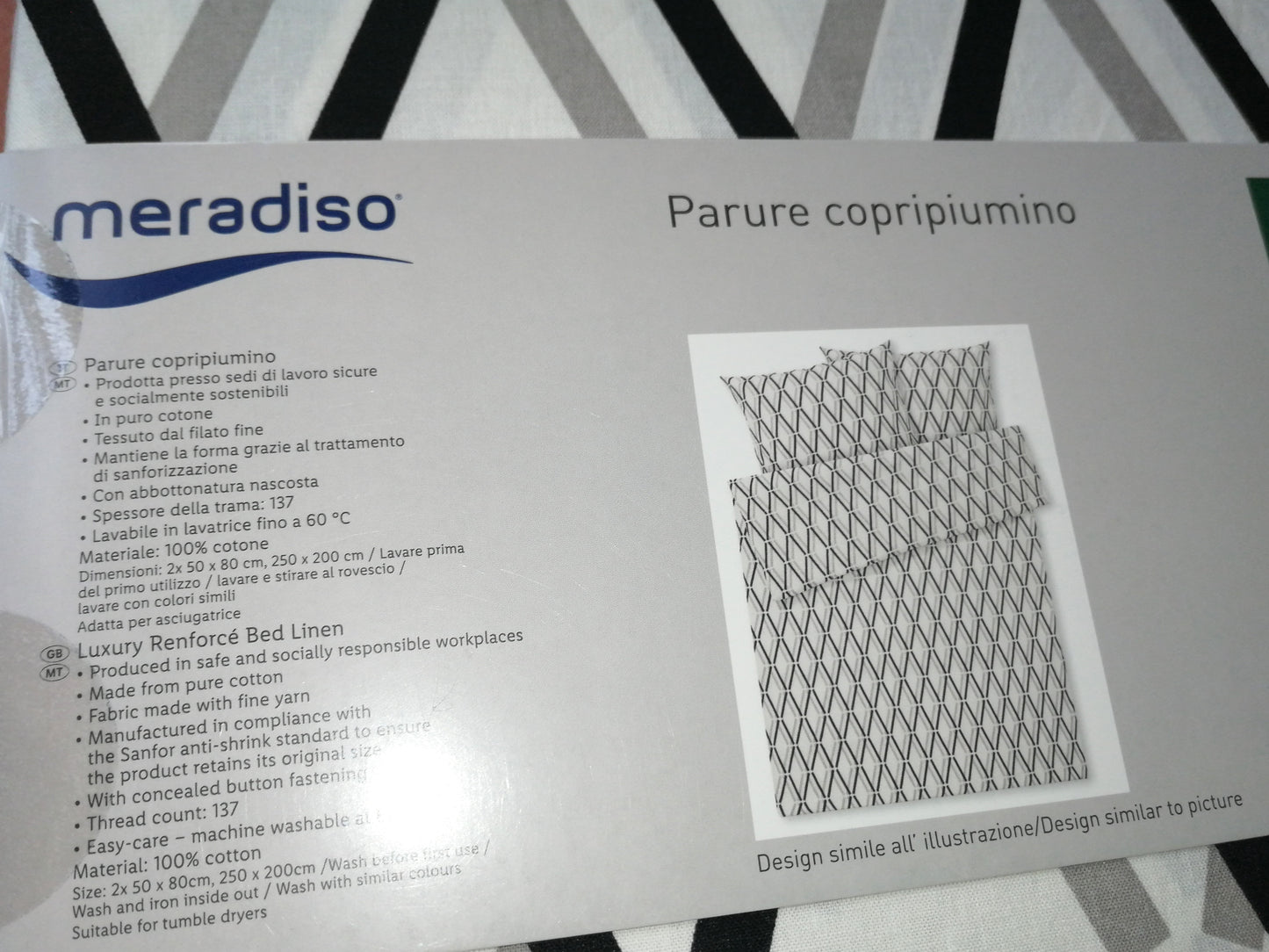 ,,MERADISO" kokybiška, medvilninė patalynė (250/200).
