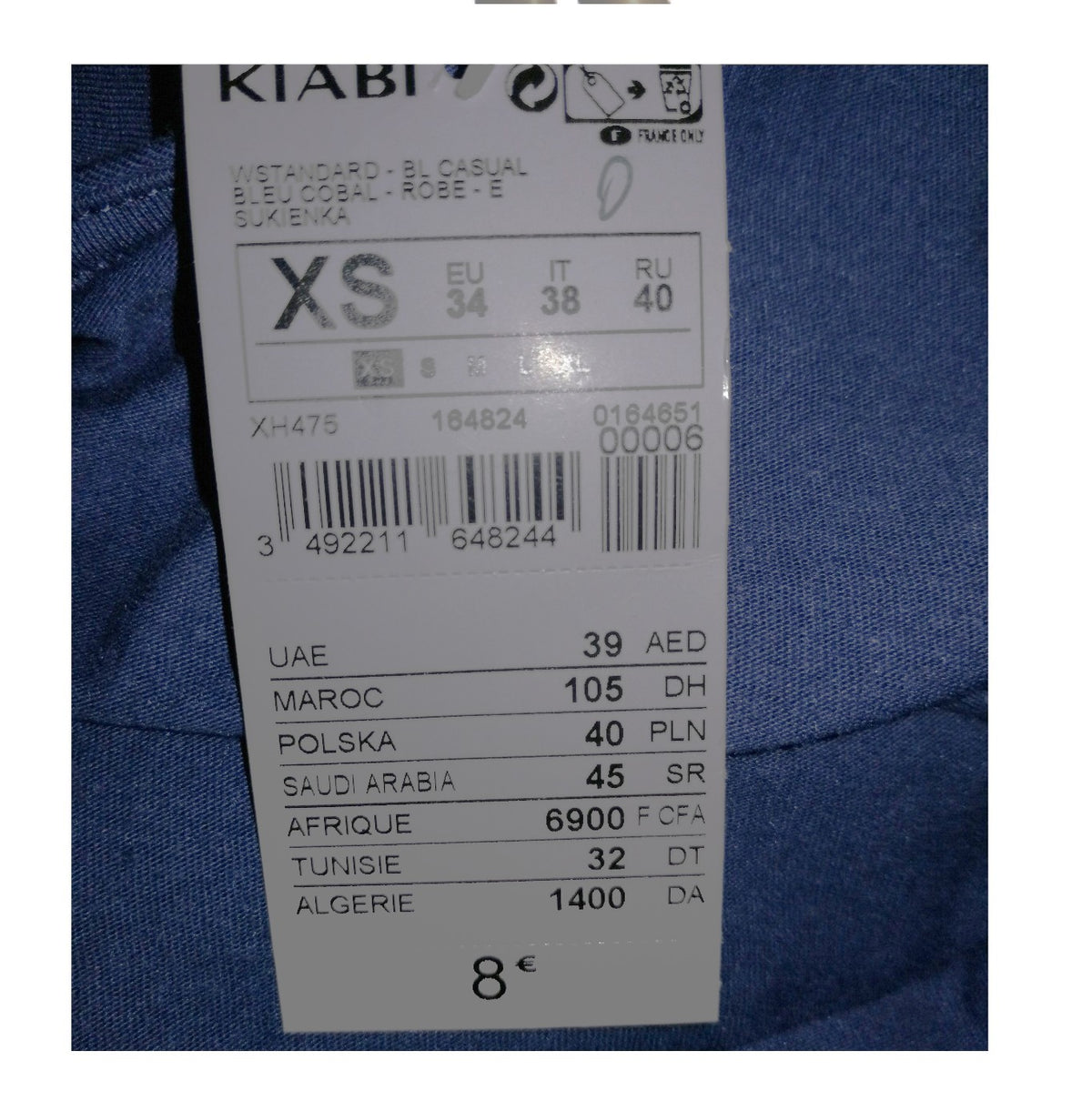 ,,KIABI" trikotažinė suknutė su medvilne (34-36 dydis).