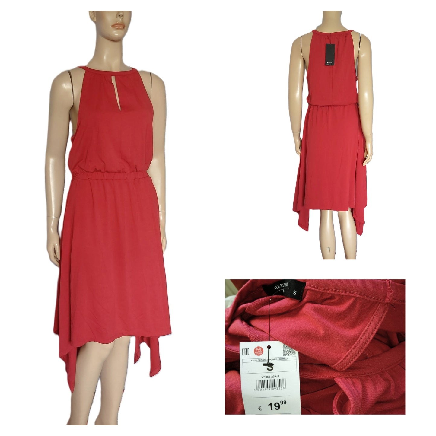 ,,RESERVED" trikotažinė suknytė asimetriškais galais (S dydis).