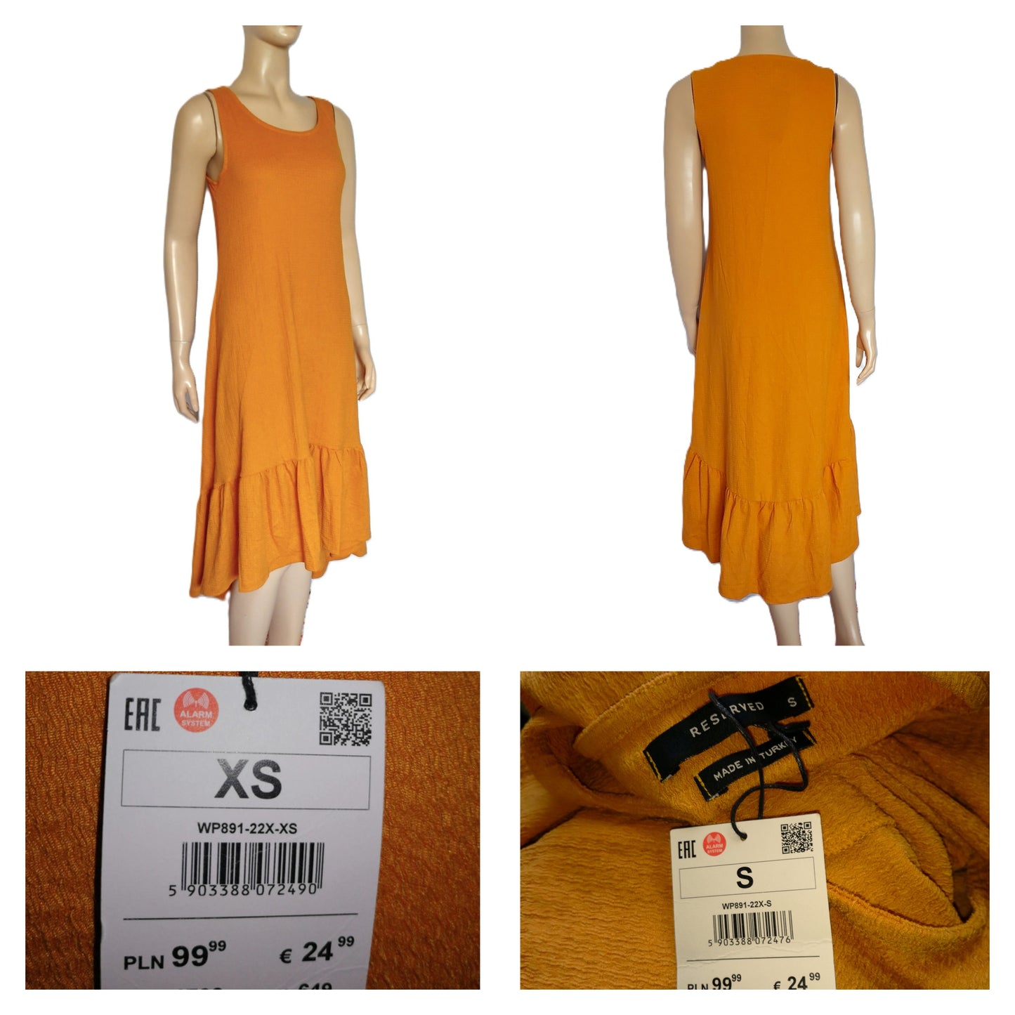 ,,RESERVED" gražaus trikotažo suknutė (XS-XL).