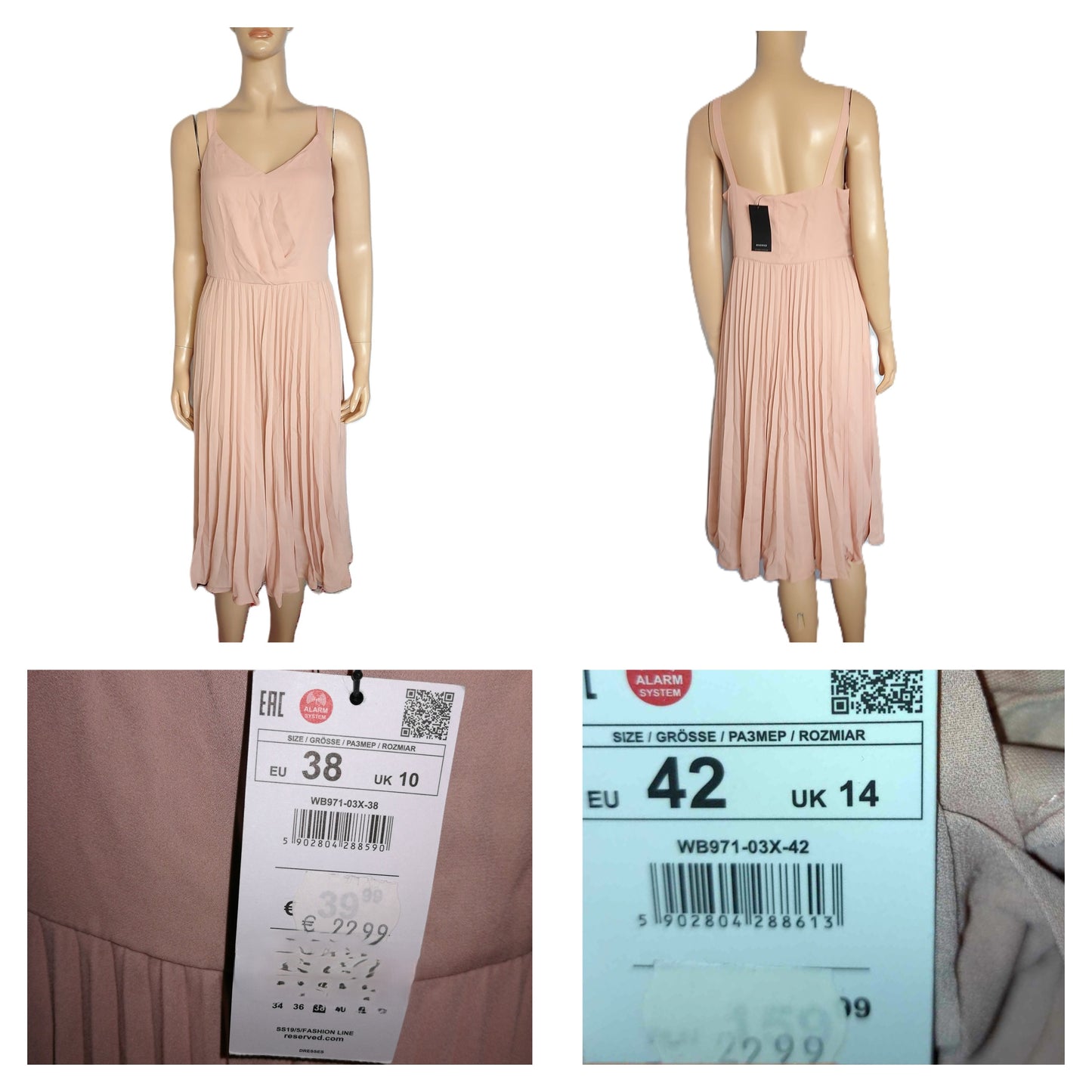 ,,RESERVED" klostuota suknutė (38;42 dydžiai).