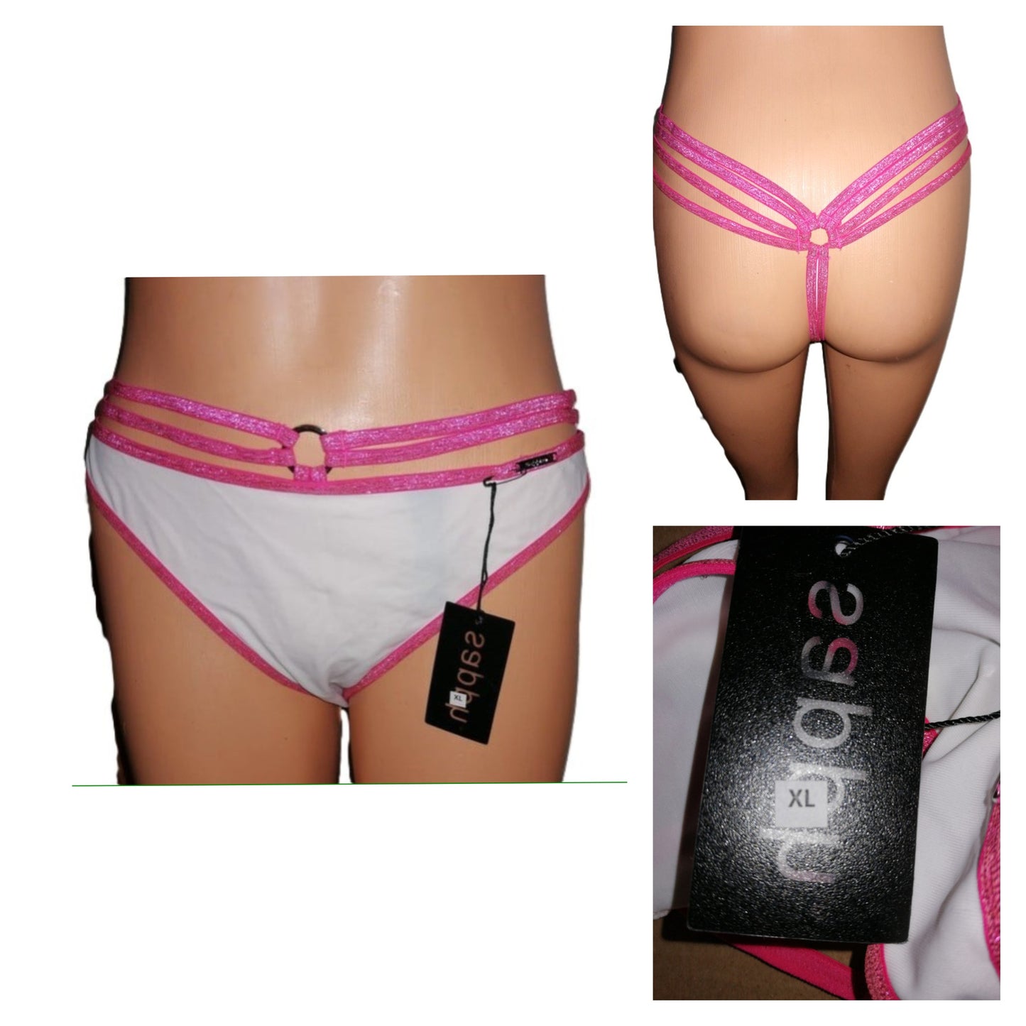 ,,SAPPH" stringai su blizgiu (L-2XL).