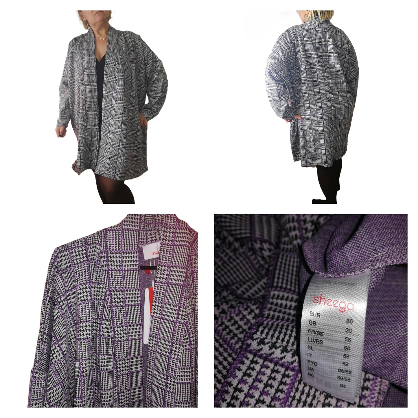 ,,SHEEGO" labai dailus, kokybiškas kardiganas (56 dydis).