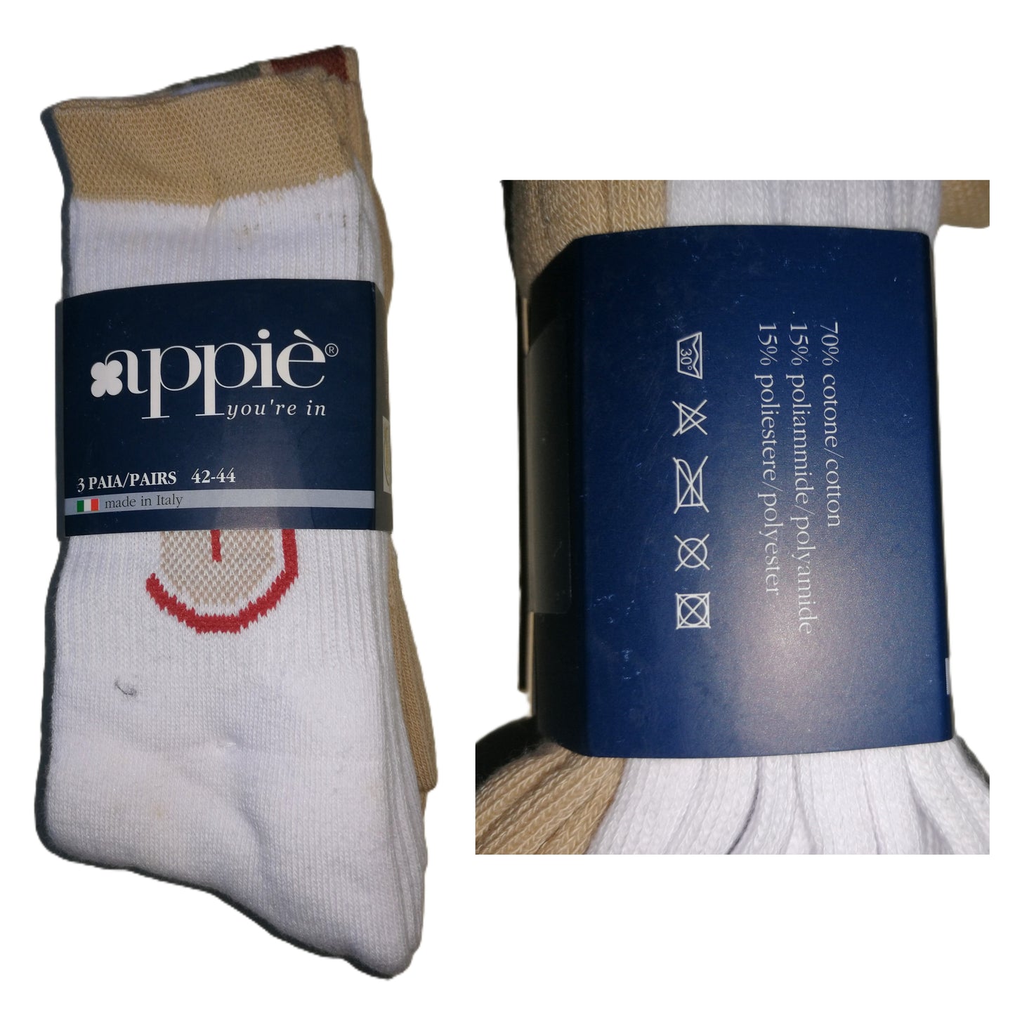 ,,appie" sportinės kojinės (42-44 dydis).