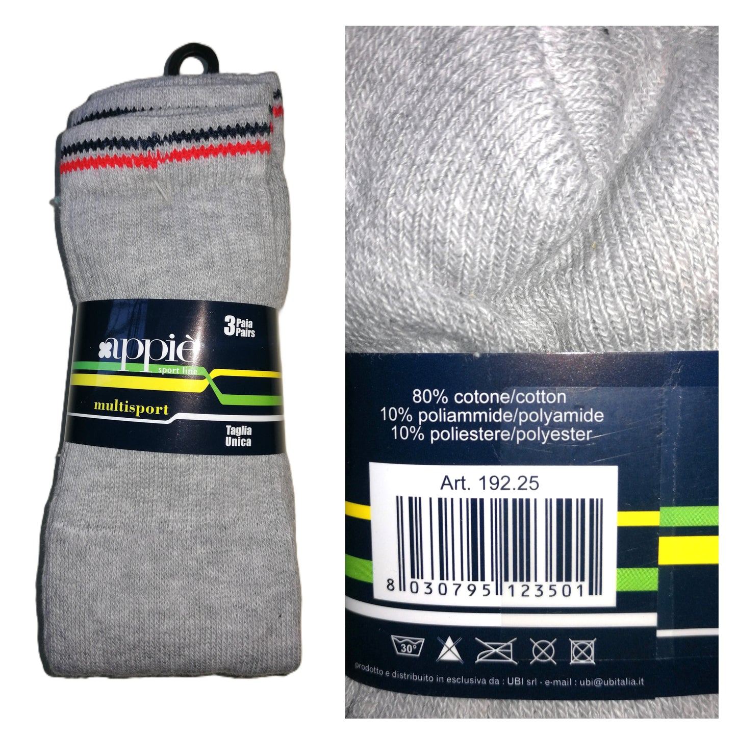 ,,appie" sportinės kojinės (vieno dydžio).