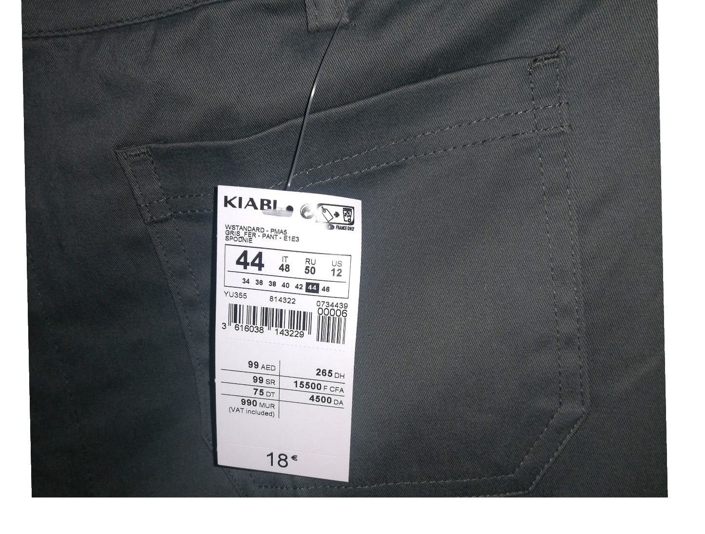 ,,KIABI" plačios kelnės (44 dydis).