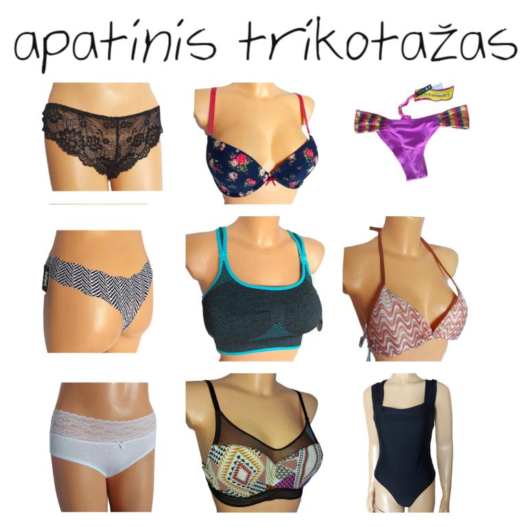 Apatinis trikotažas ir maudymukai.