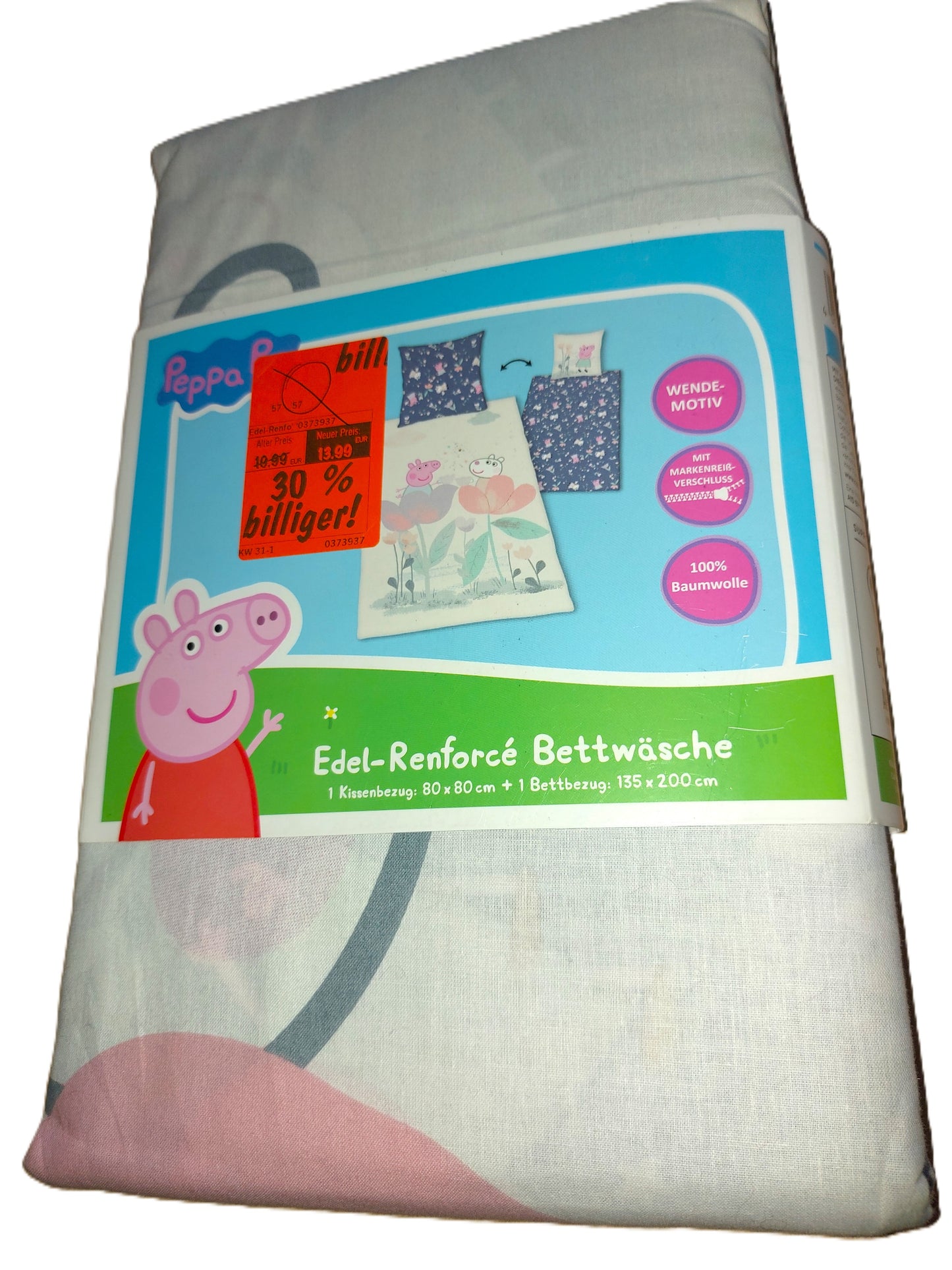,,PeppaPig" medvilninis patalynės komplektas (155/200).