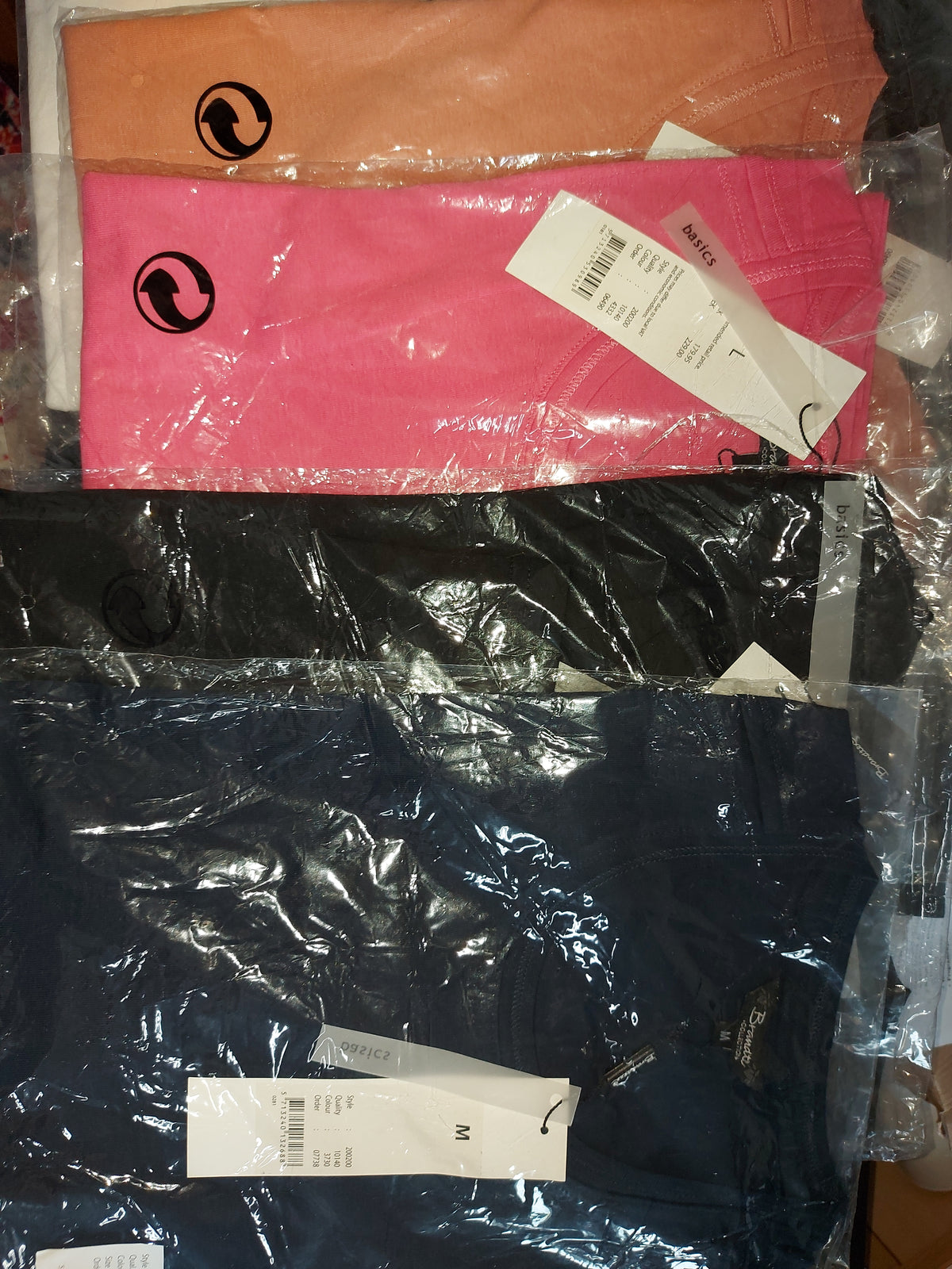 ,,Brandtex" trikotažiniai, medvilniniai marškinėliai (M-3XL dydis).