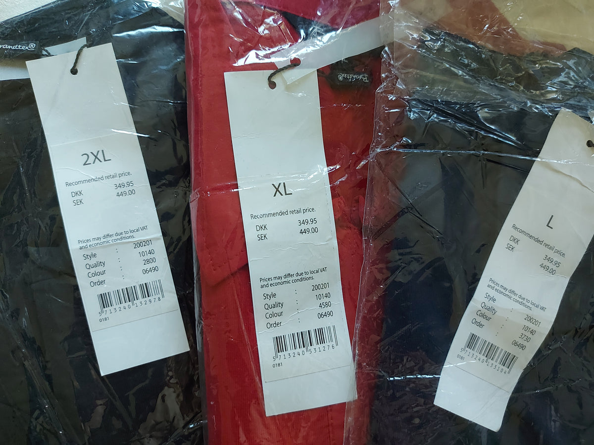 ,,Brandtex" trikotažiniai, medvilniniai polo marškinėliai (L-3XL dydis).