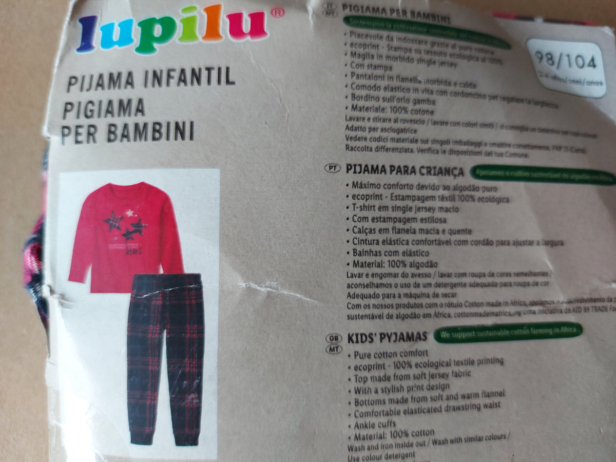 ,,Lupilu" medvilninė pižamytė (2-4 metai).