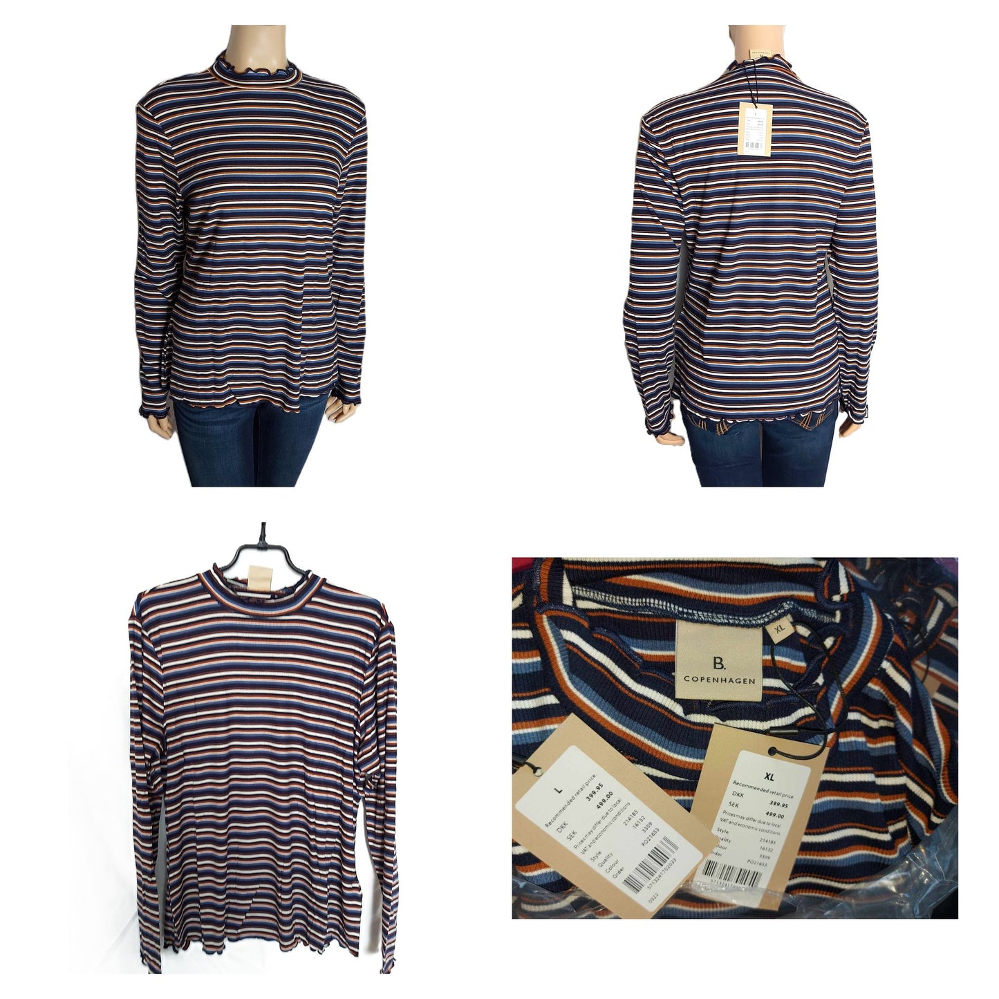 ,,B. copenhagen" trikotažinė palaidinė (L-2XL).