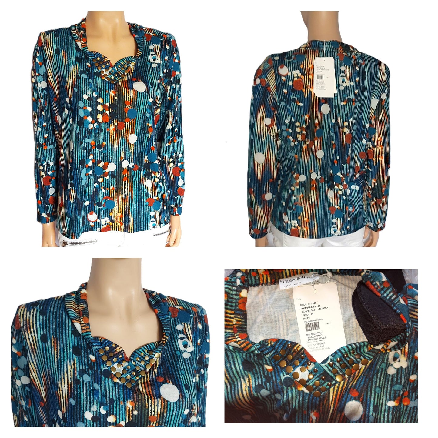 ,,OLGA SANTONI" kokybiška palaidinė (XL-4XL).