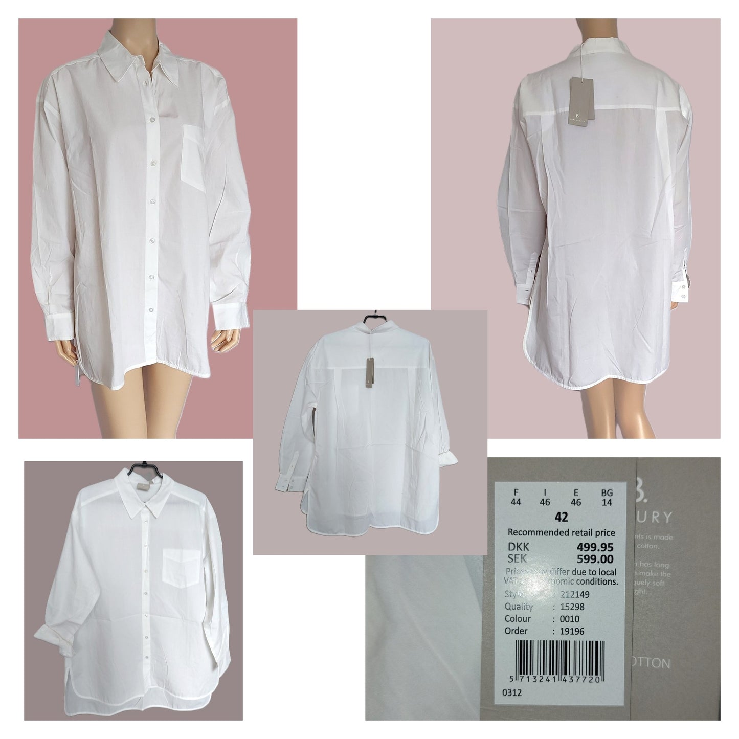 ,,B. copenhagen" medvilniniai , ilgi marškiniai (XL-3XL).