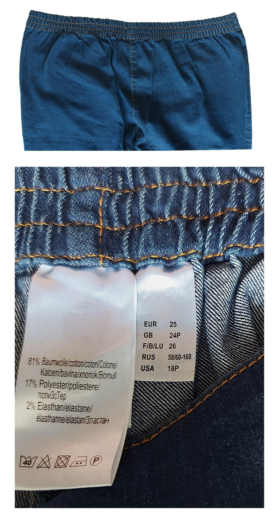 Vokiški džinsai tiesiais galais (52 dydis).