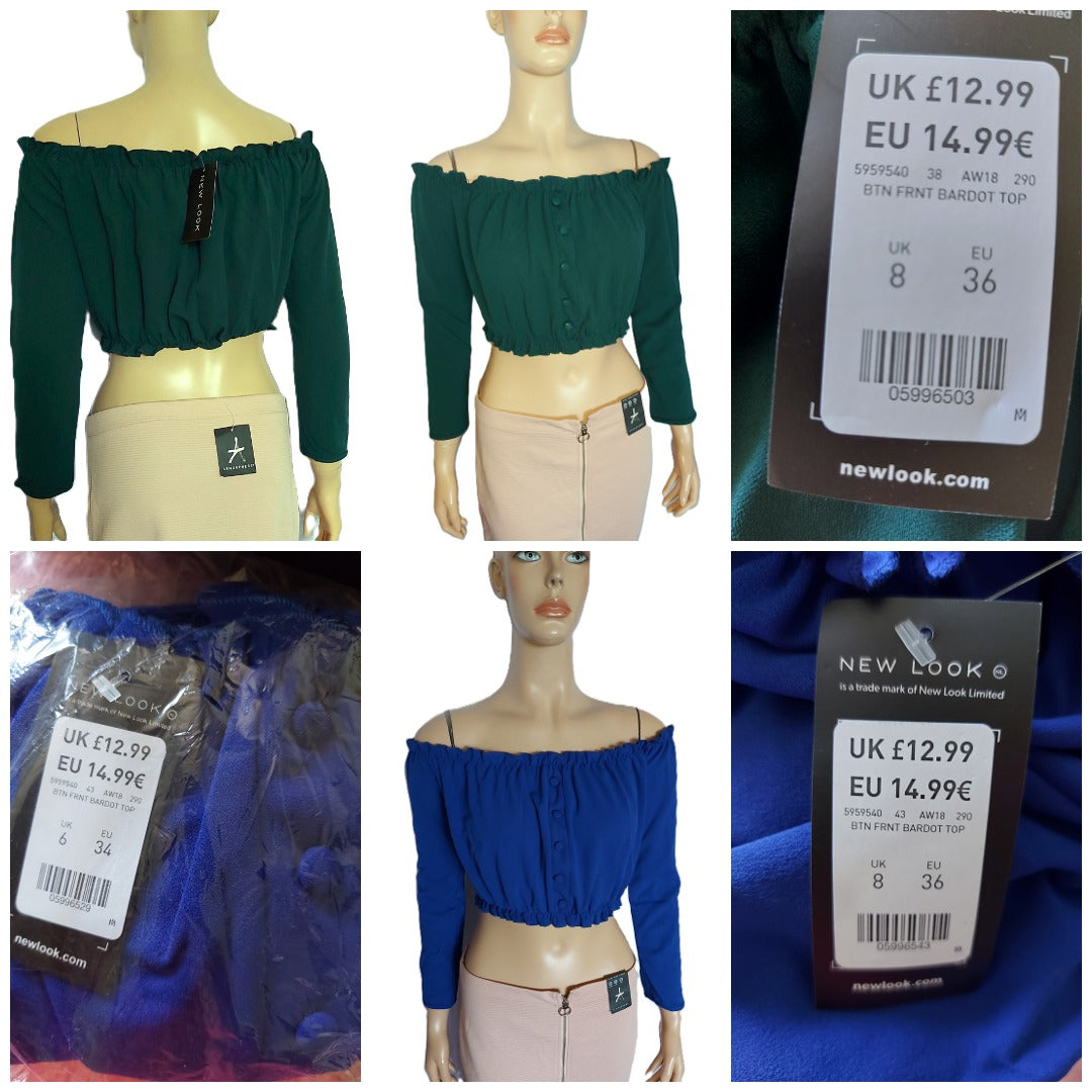 ,,NEW LOOK" crop top palaidinės (XS-M).