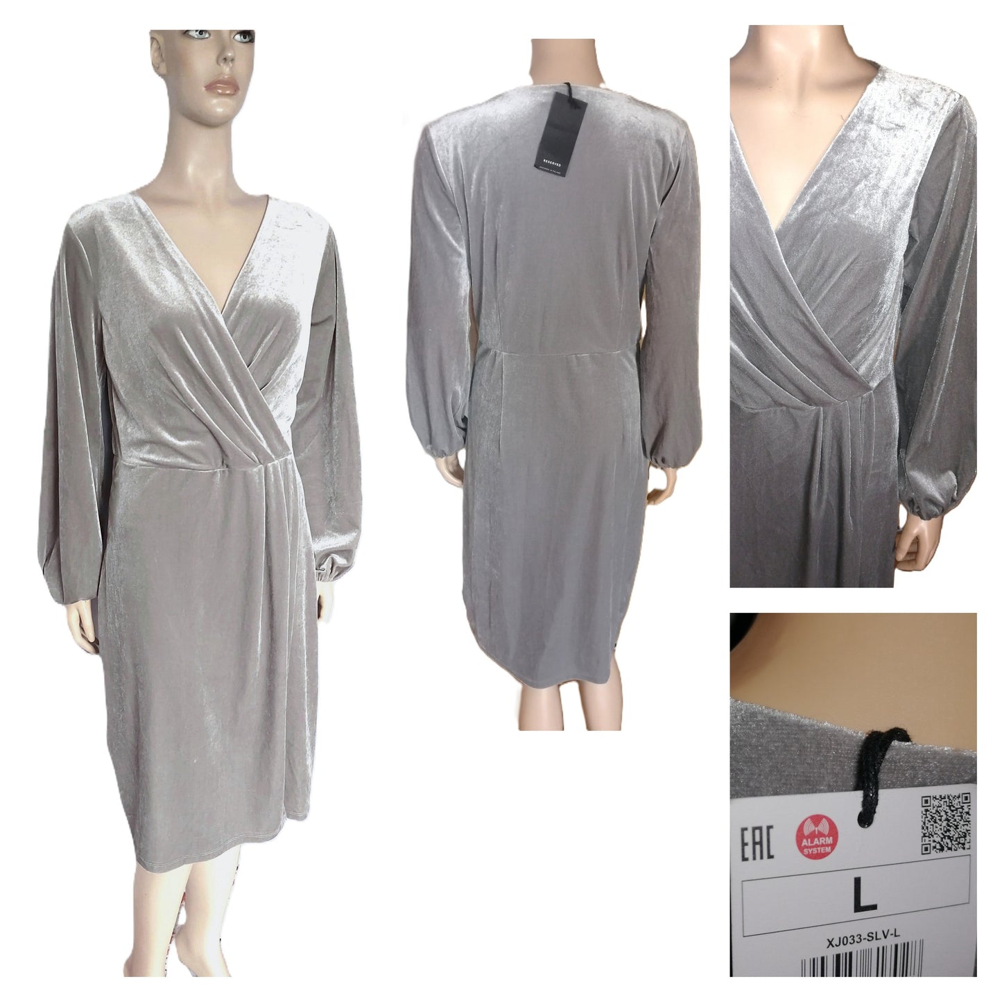 ,,RESERVED"  veliūrinė suknutė (L-XL)