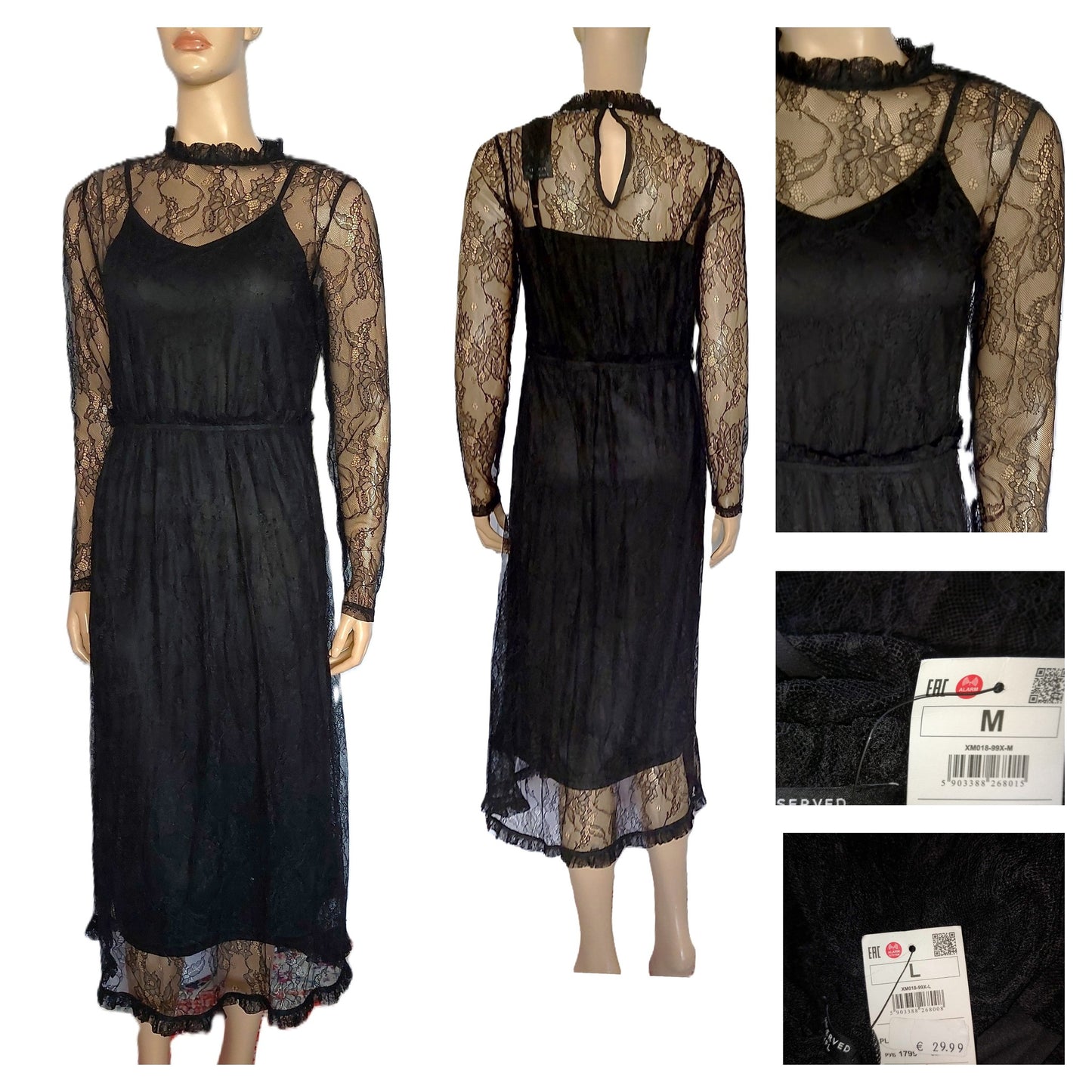 ,,RESERVED" suknutės su gipiūru (M-L).