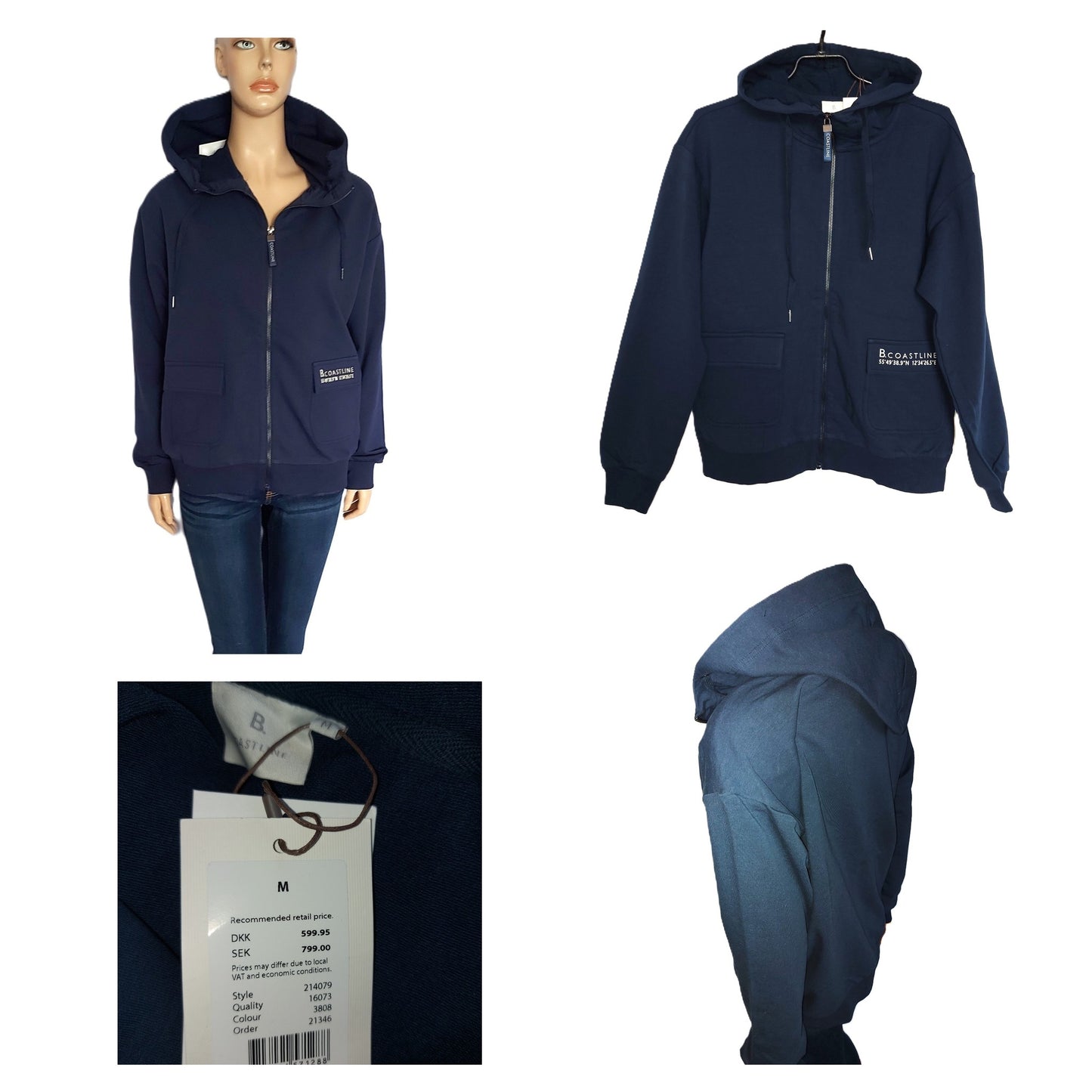 ,,B. coastline" medvilninis džemperis su kapišonu (M-L dydis).