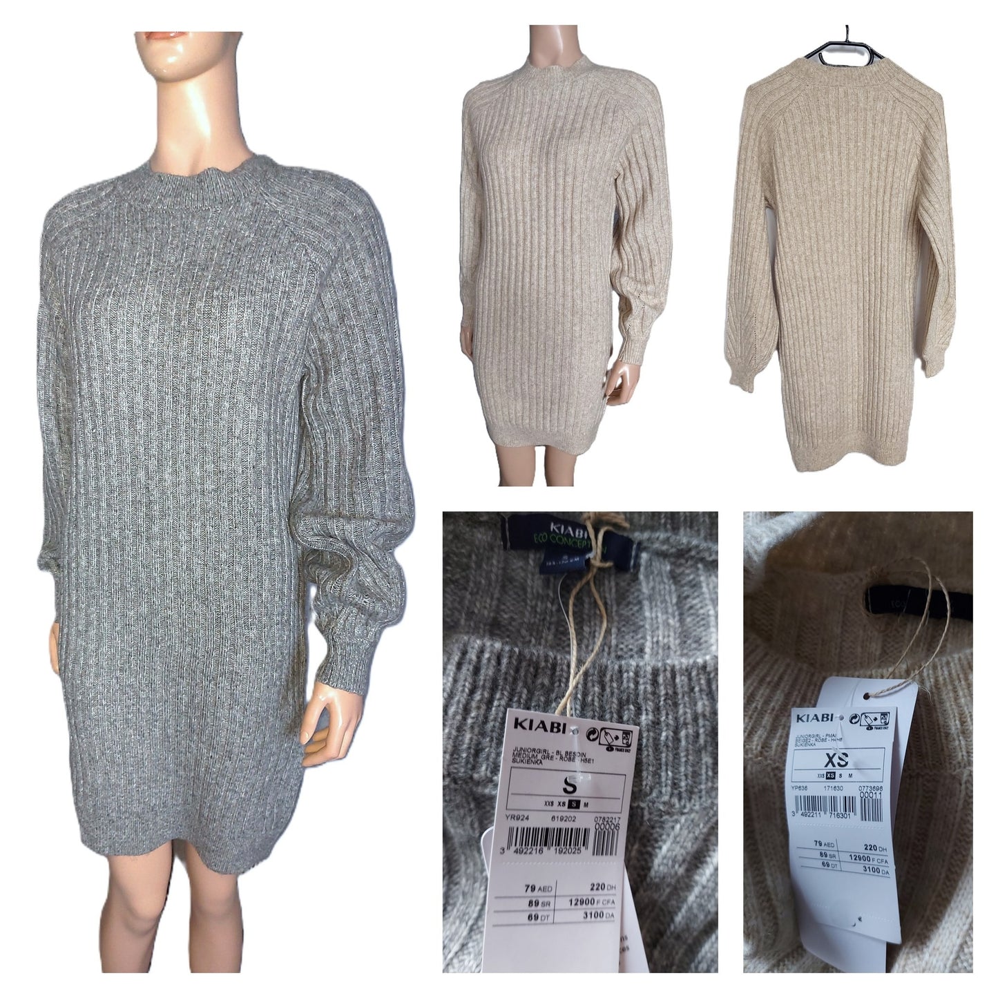 ,,Kiabi" ilgas, šiltas megztukas-tunika (XS-L).