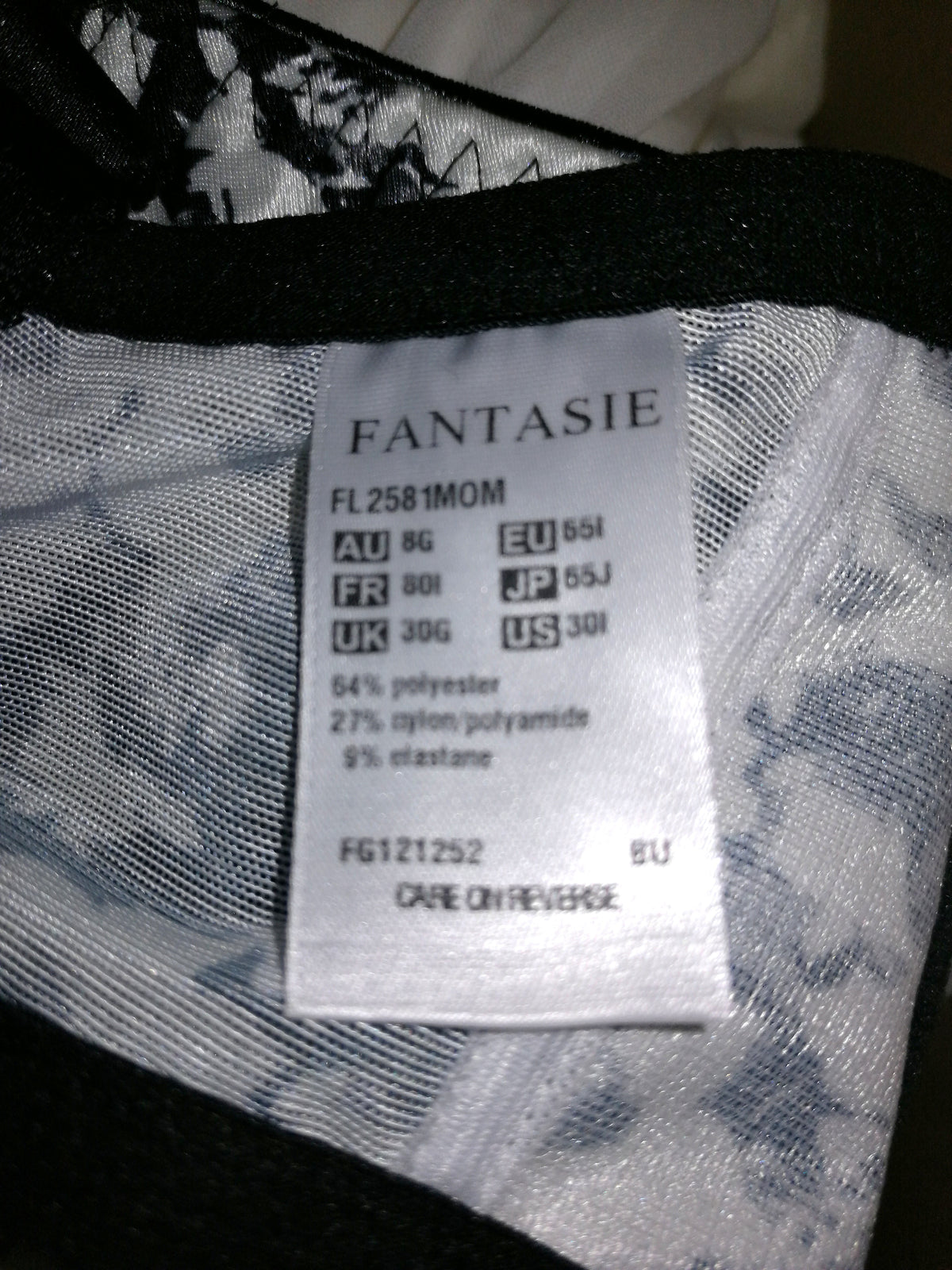 ,,FANTASIE" liemenėlė su lankeliais  pakietinimu 65G-I (tinka mažesniam dydžiui).