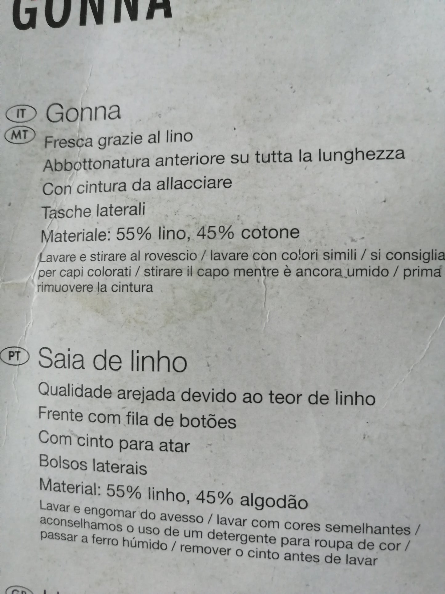 ,,ESMARA" lininis sijonukas (38 dydis).