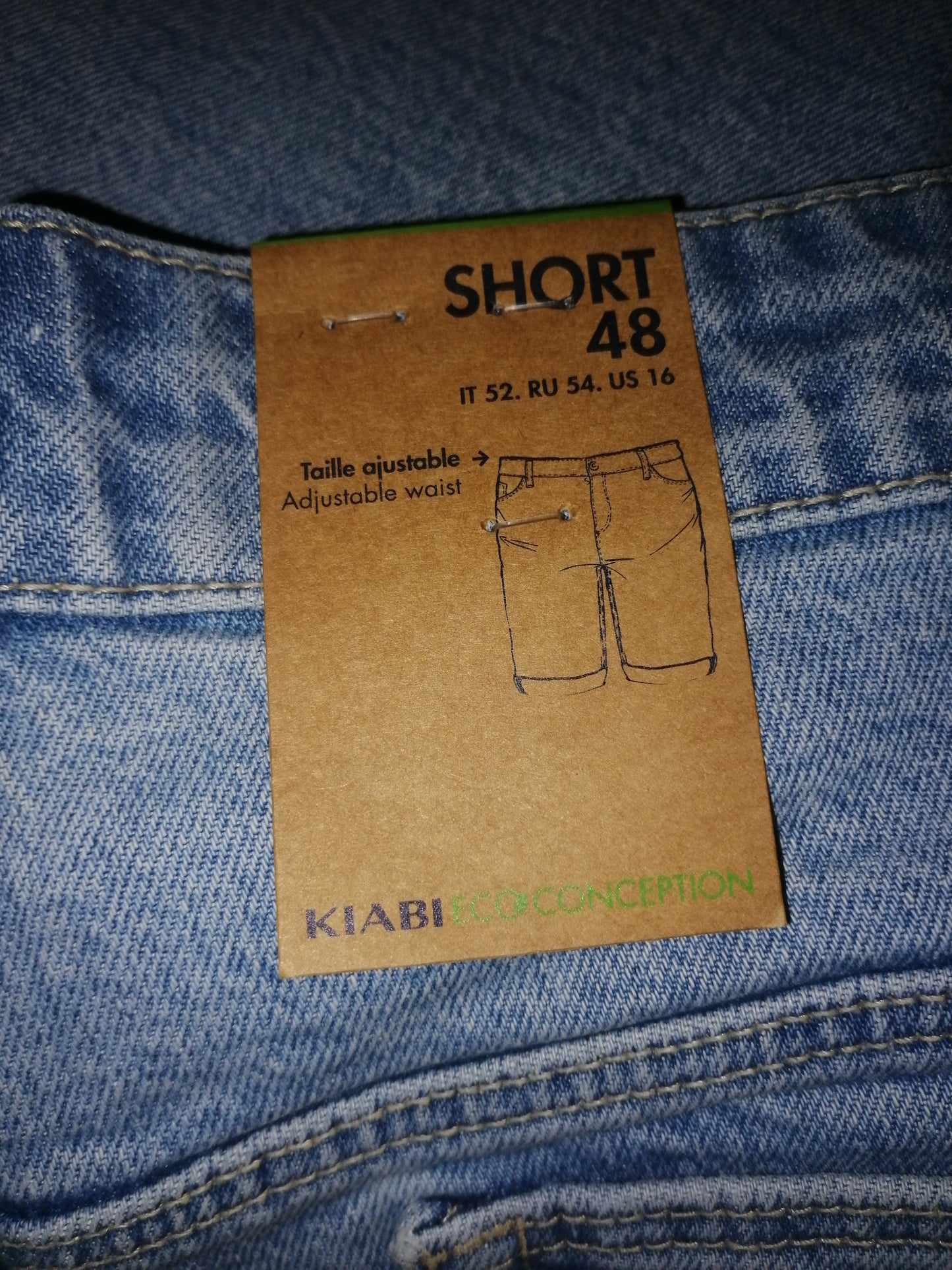 ,,KIABI"džinsiniai šortai (48 dydis).