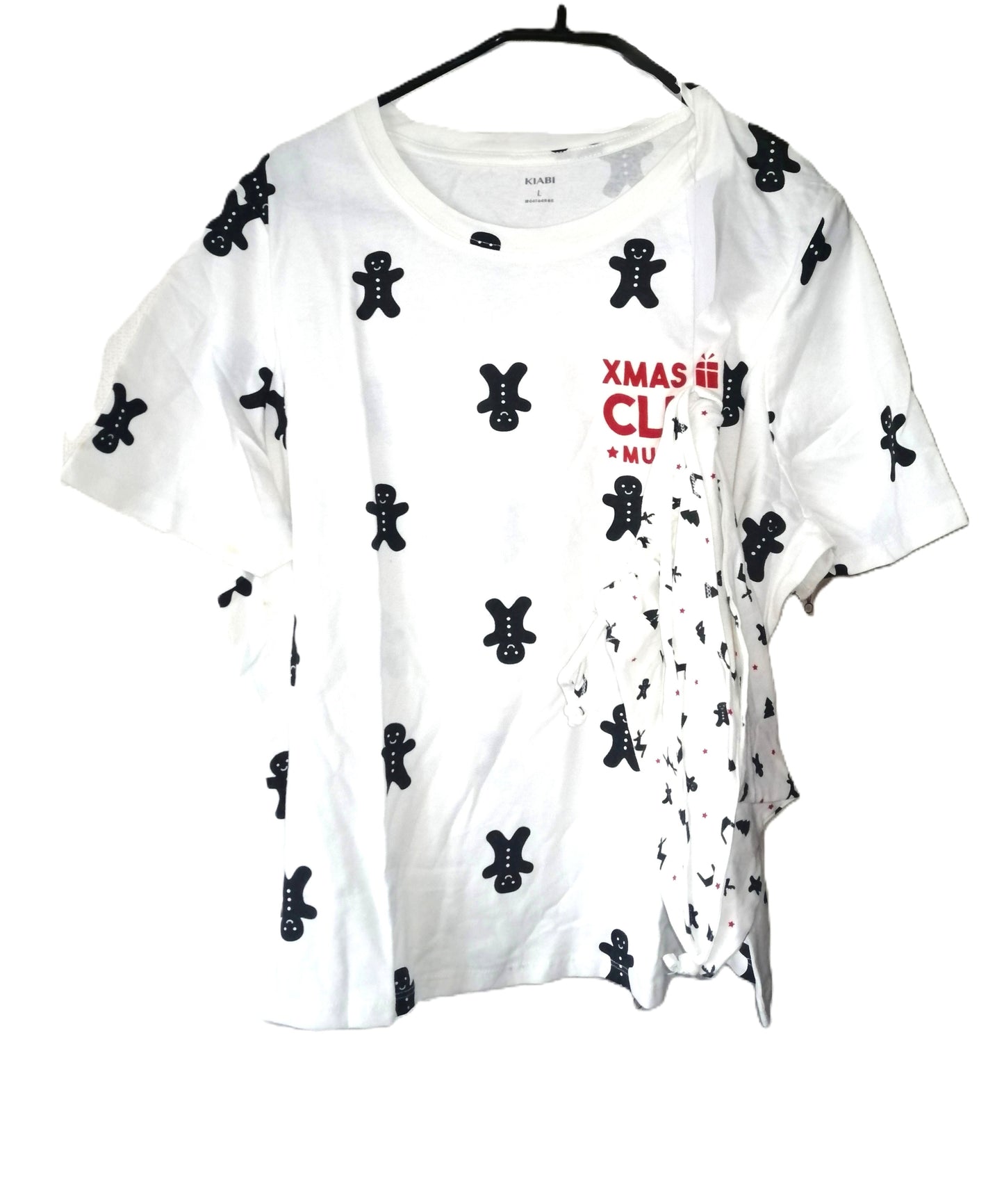 ,,Kiabi" medvilniniai marškinėliai kartu medvilninis maišelis (34-36 dydis).