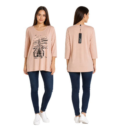 ,,JENSEN" trikotažinė, medvilninė palaidinė (XL-3XL).