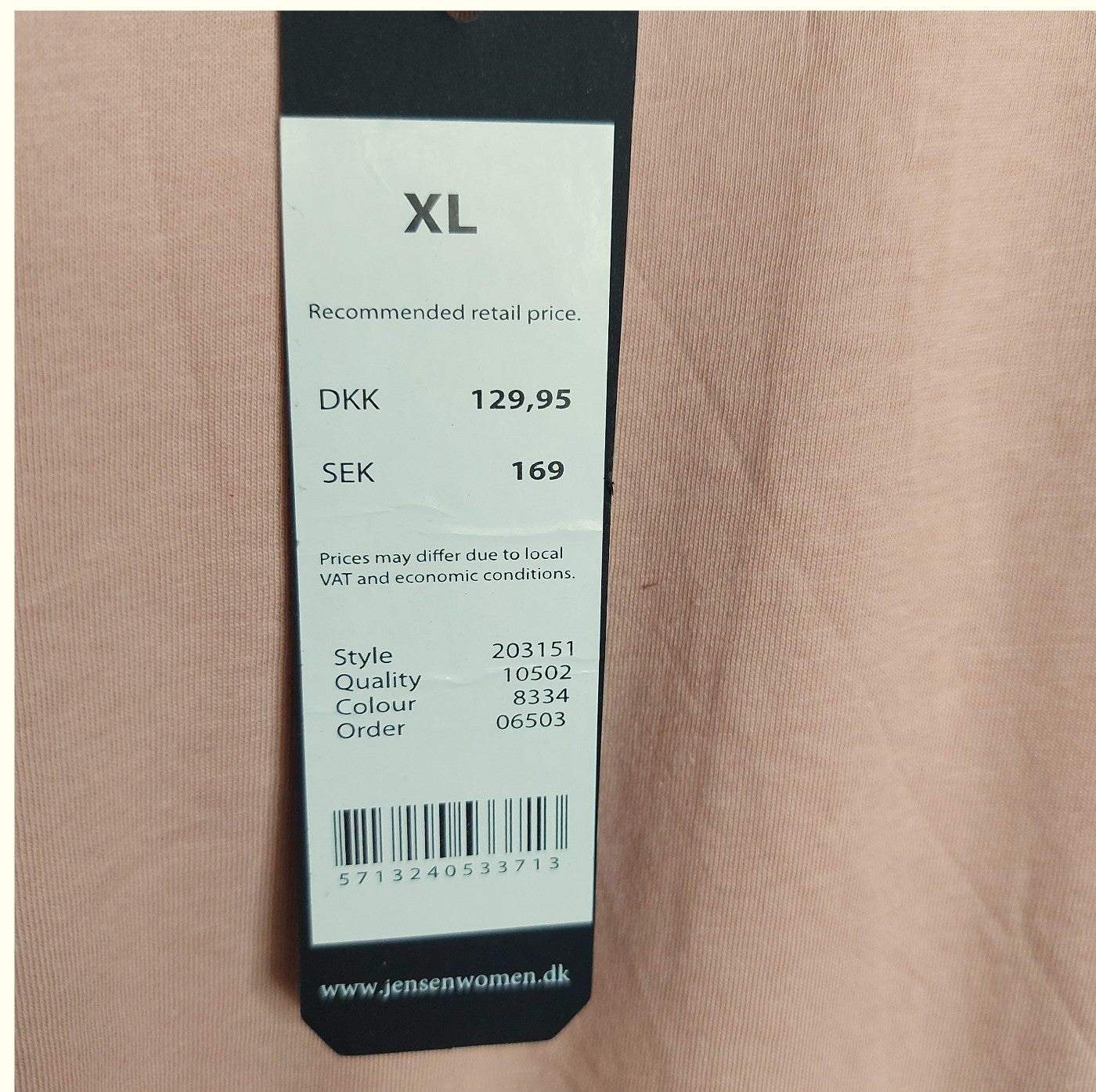 ,,JENSEN" trikotažinė, medvilninė palaidinė (XL-3XL).
