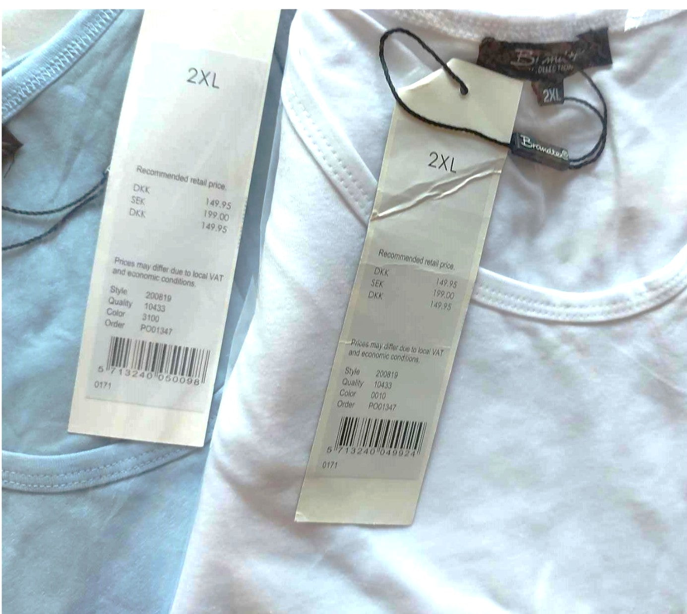 ,,Brandtex" trikotažiniai marškinėliai (2XL-4XL).