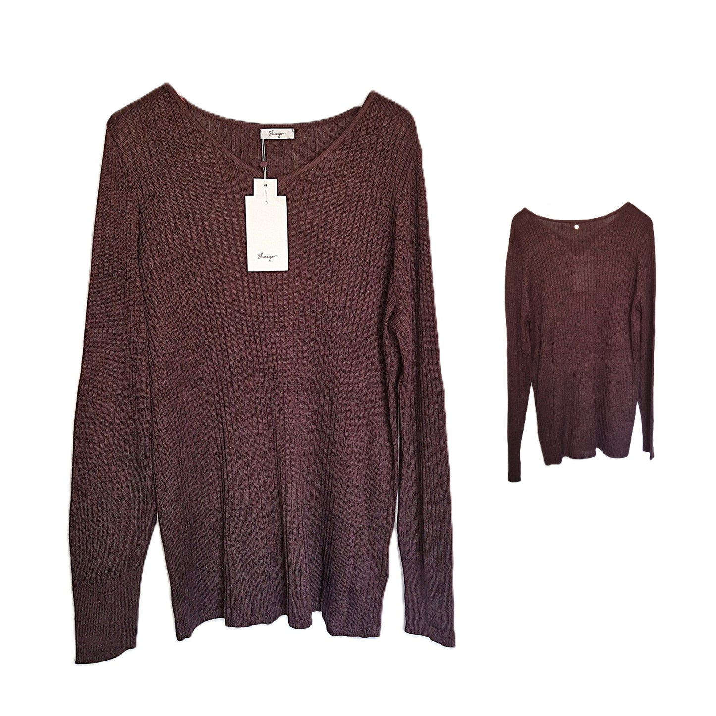 ,,Sheego" nestoras megztukas su subtiliu blizgiu (44-46 dydžio).