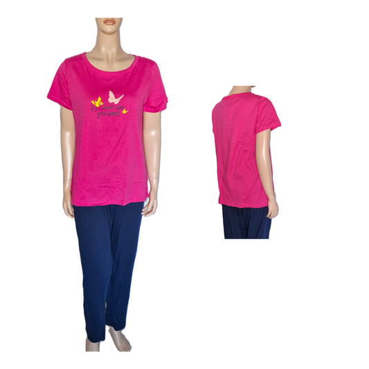 ,,Era & Me" medvilninė, trikotažinė, dviejų dalių pižama (S-3XL).