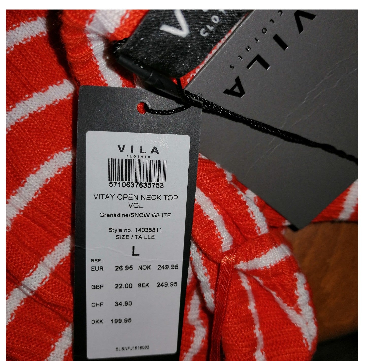 VILA" ryškus, megzta palaidinė (L-2XL dydis).