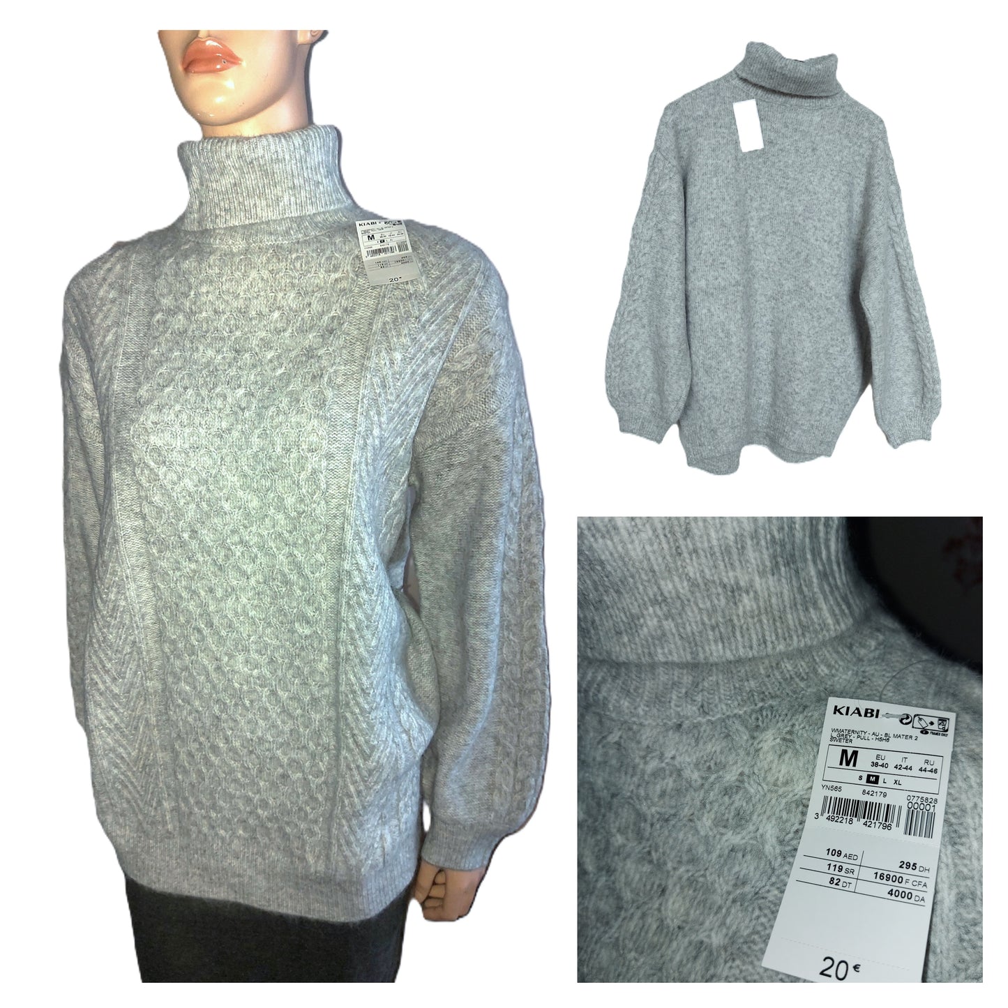 ,,Kiabi" minkštutis, šiltas megztukas (M-3XL).