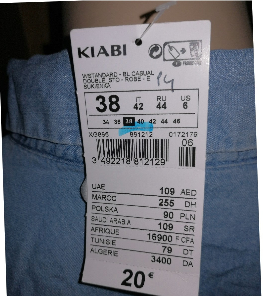 ,,KIABI" marškinių tipo suknutė (M-3XL dydis).