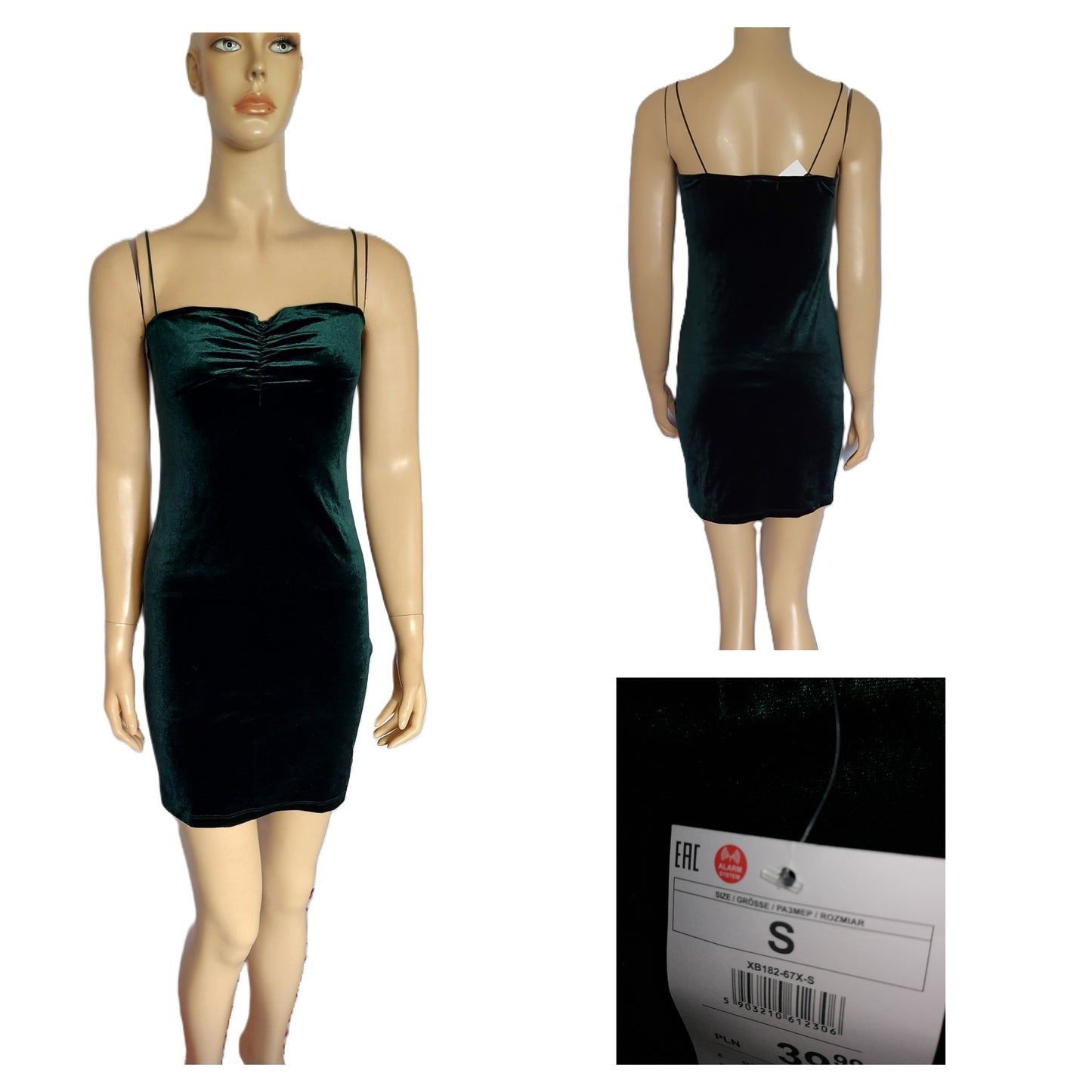 ,,Sinsay" veliūrinė suknutė (S dydis).