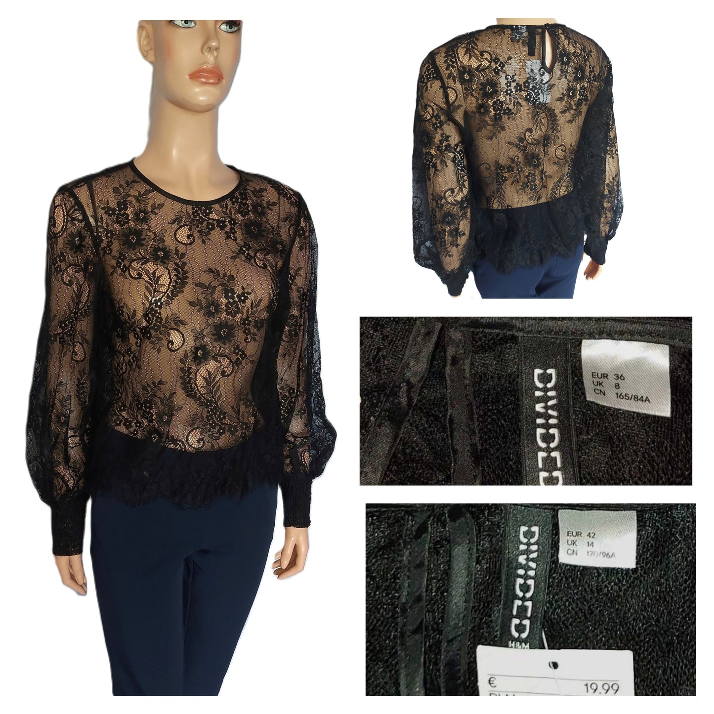 ,,H&M" ažūrinė palaidinė (36;42 dydis).