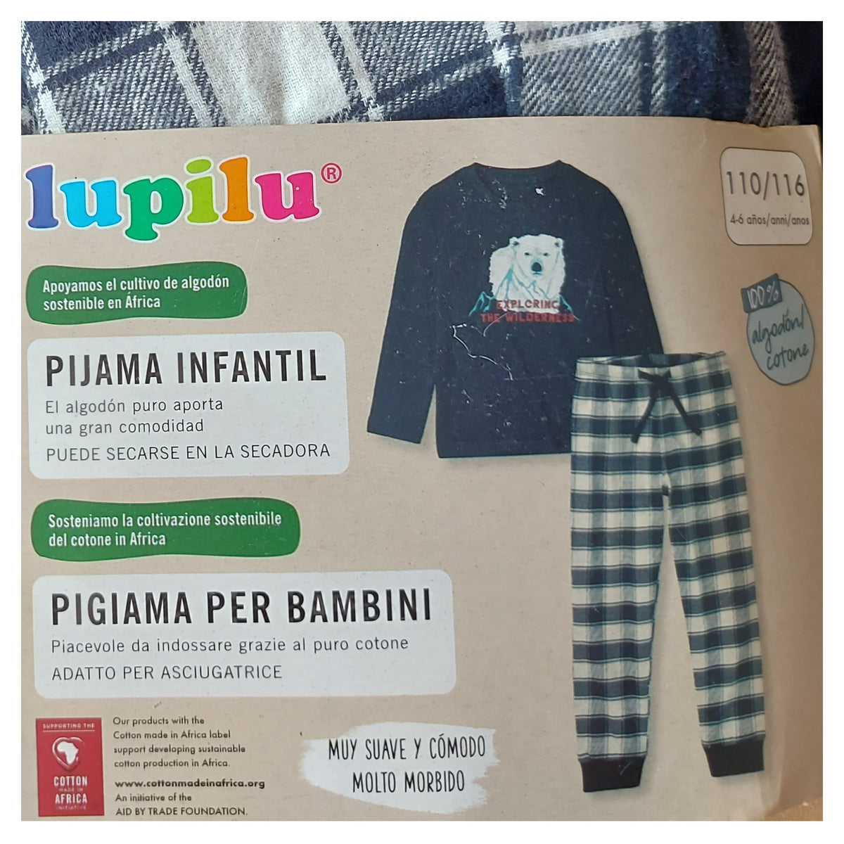 ,,Lupilu" medvilninė pižamytė (4-6; 6-8 metai).