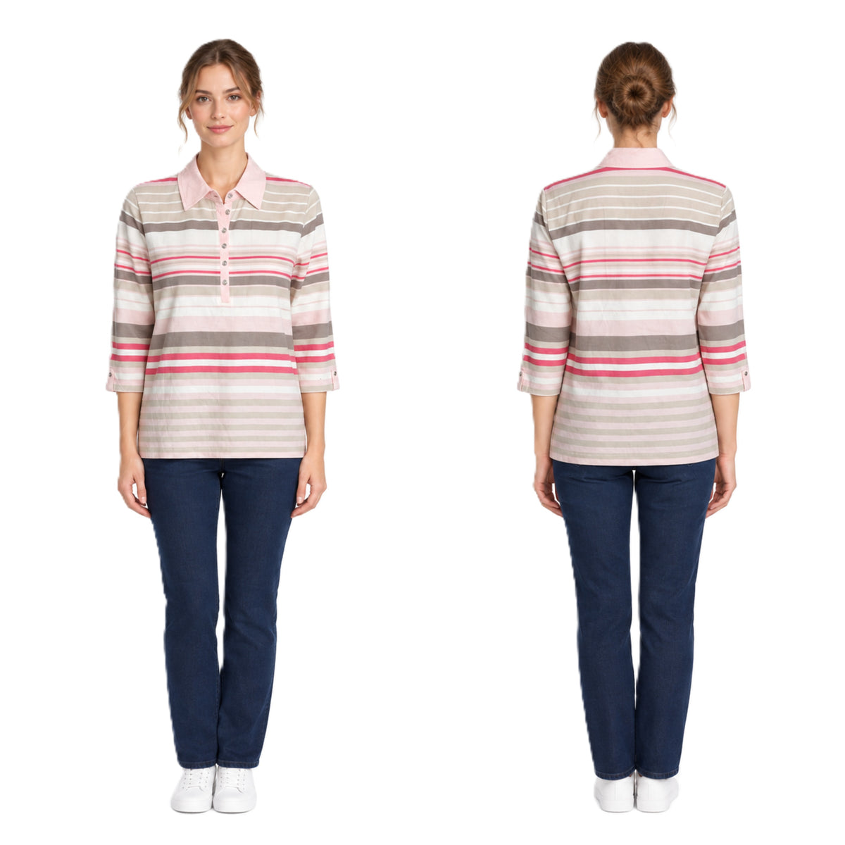 ,,Brandtex" minkšto, storesnio trikotažo medvilninė palaidinė (M-XL).